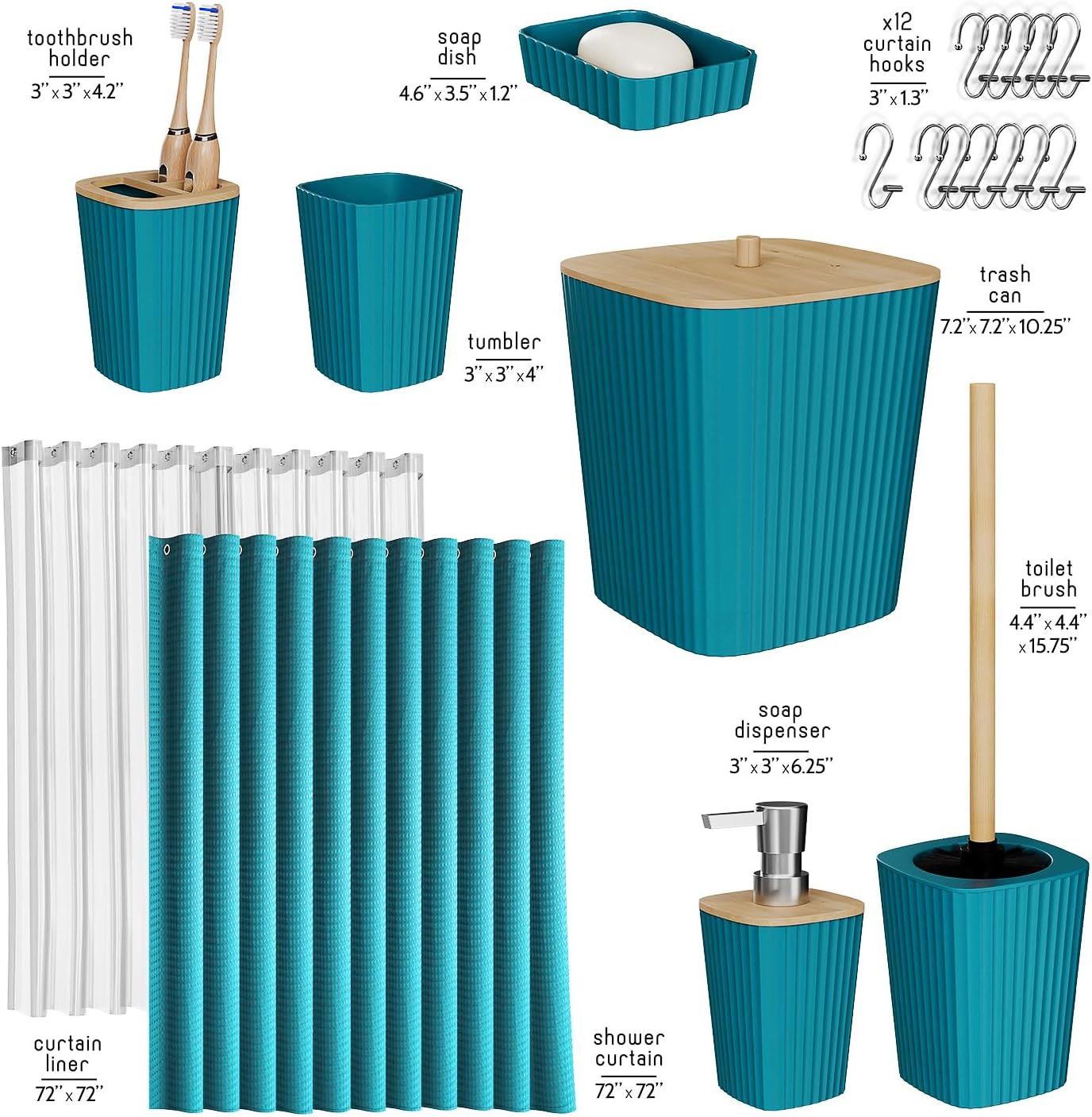 Clara Clark Bathroom Accessories Set