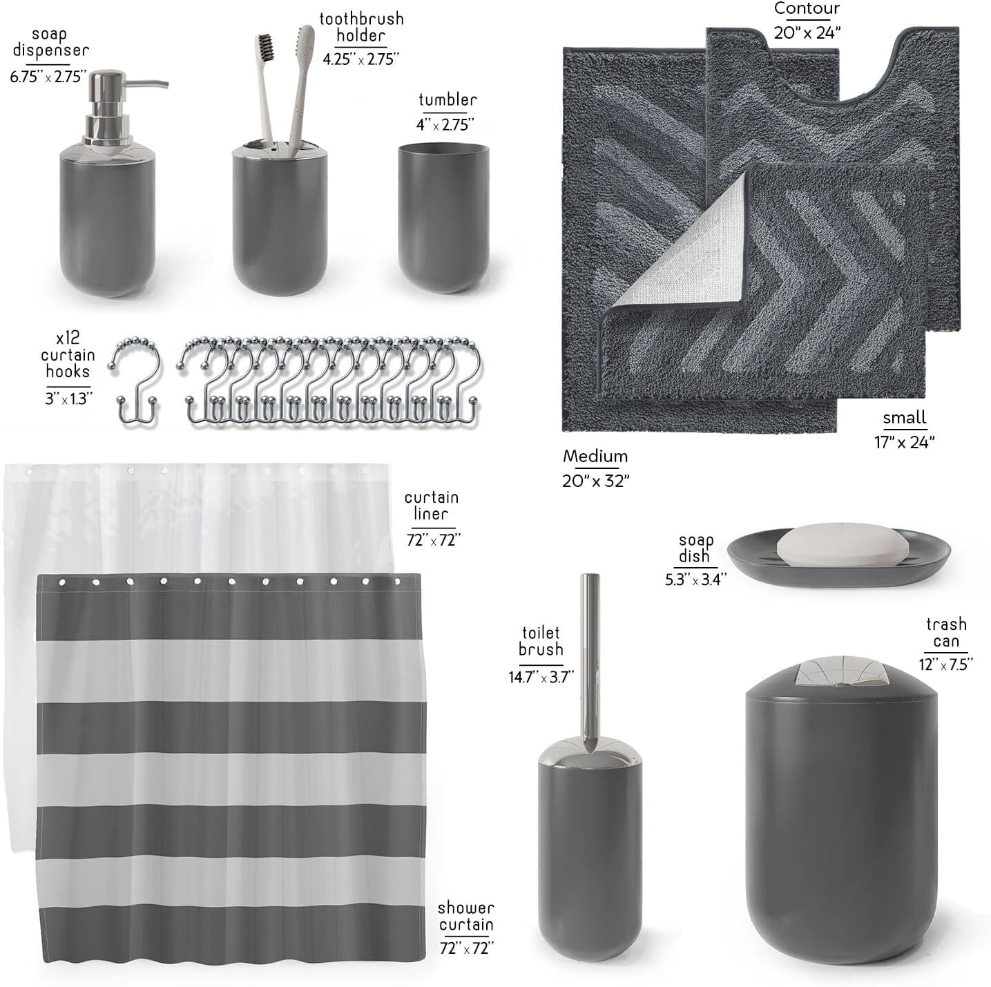 Clara Clark Bathroom Set with Accessories