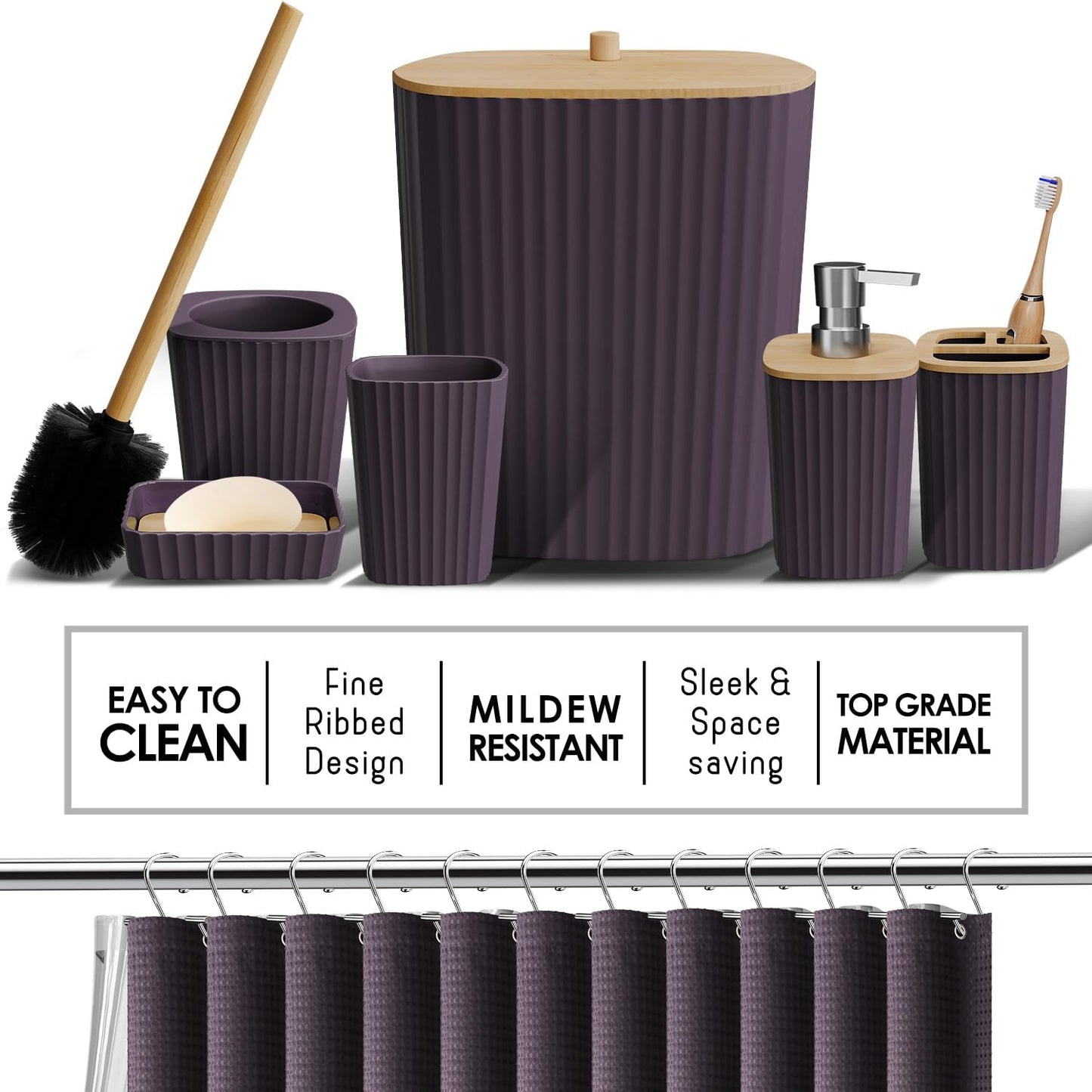 Clara Clark Bathroom Accessories Set