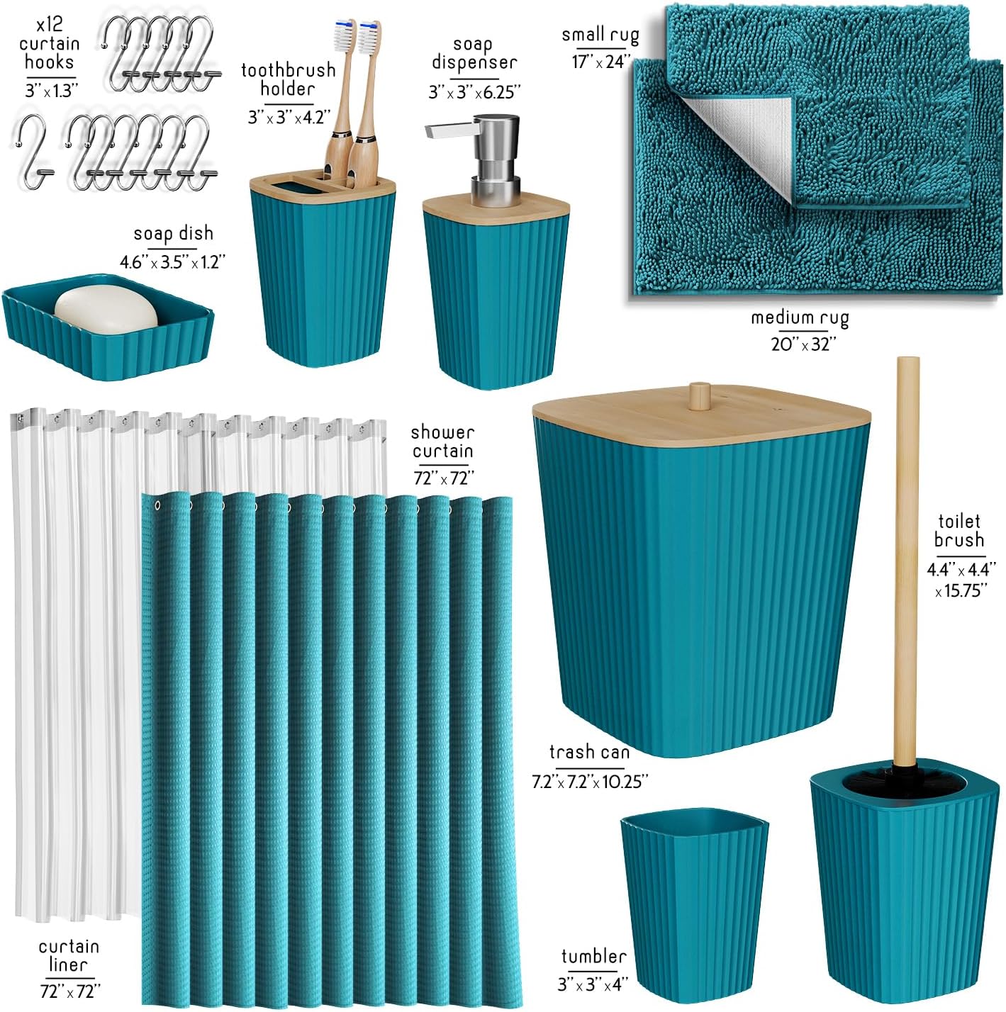 Clara Clark Bathroom Accessories Set