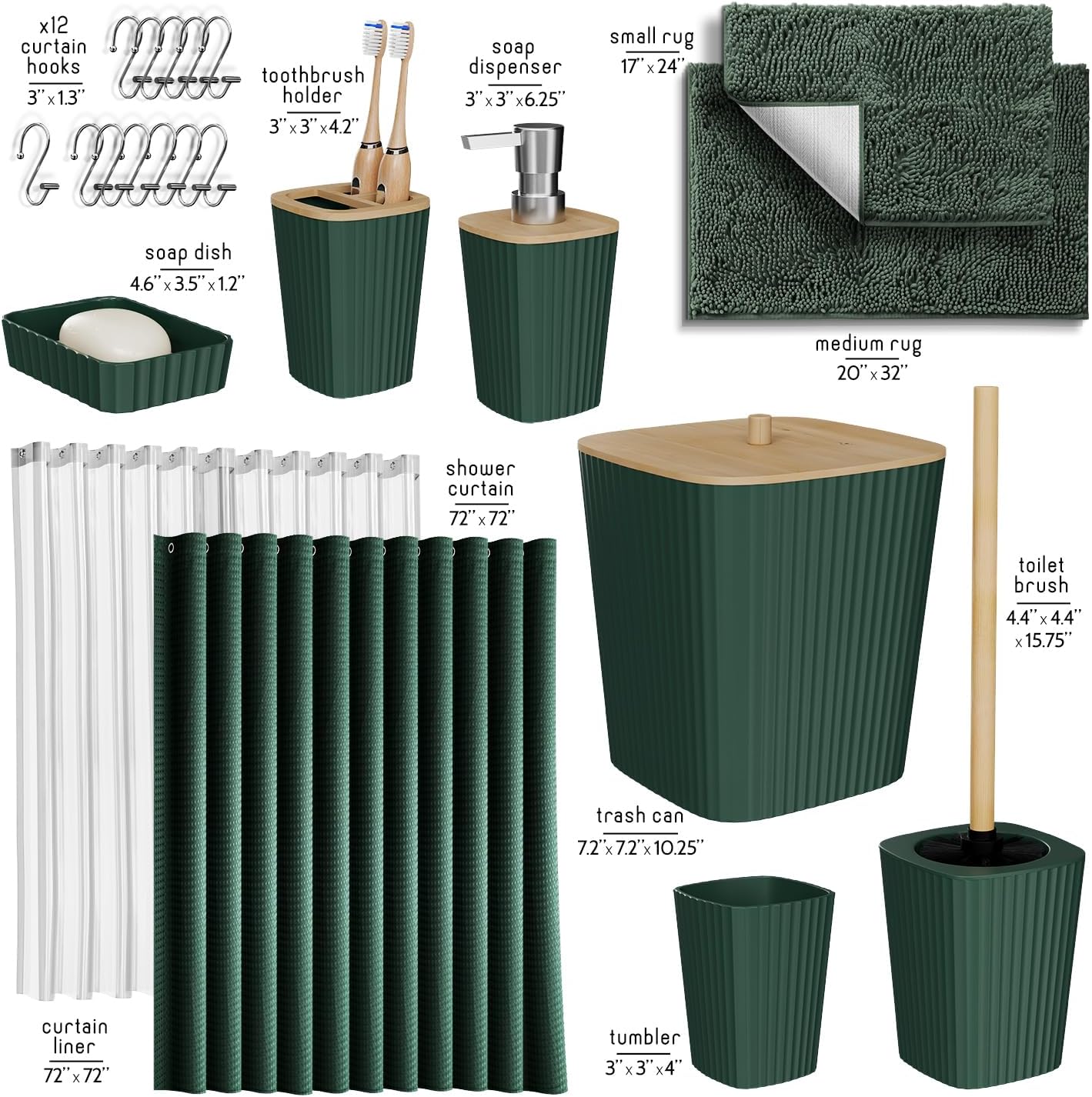 Clara Clark Bathroom Accessories Set