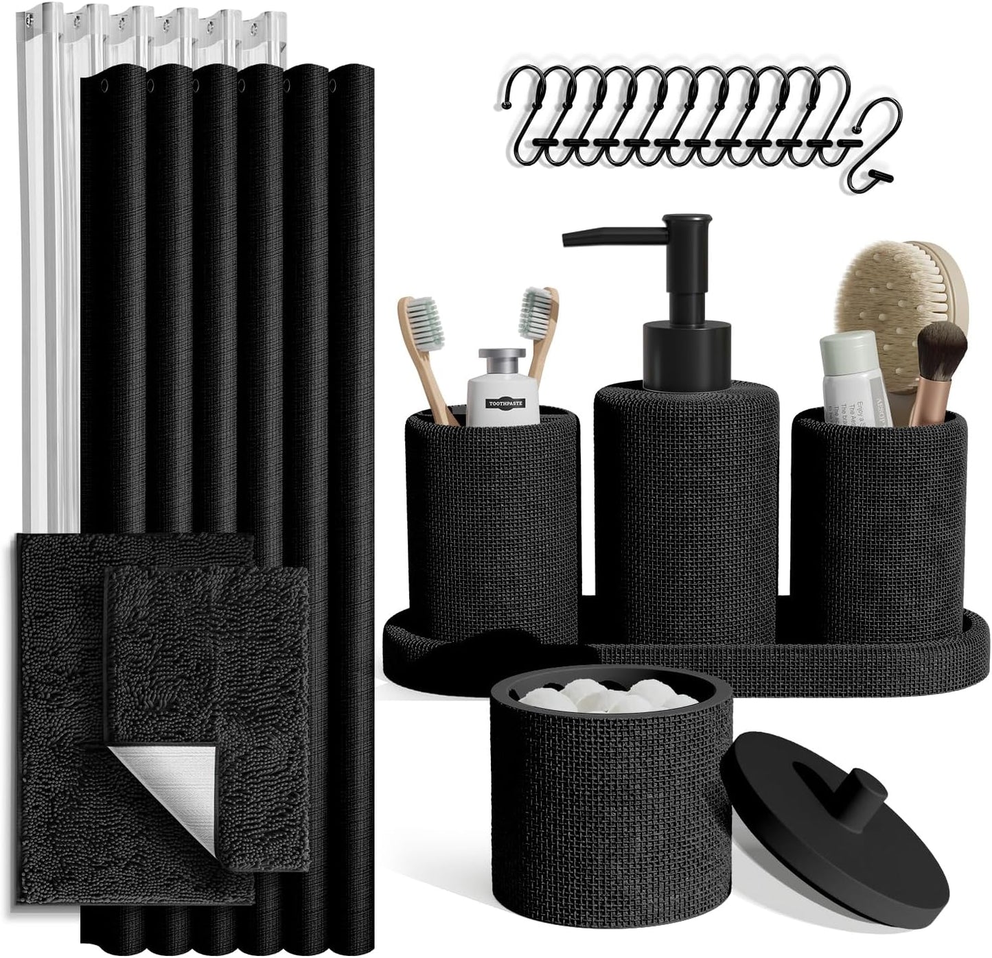 Clara Clark Polyresin Bathroom Accessories Set