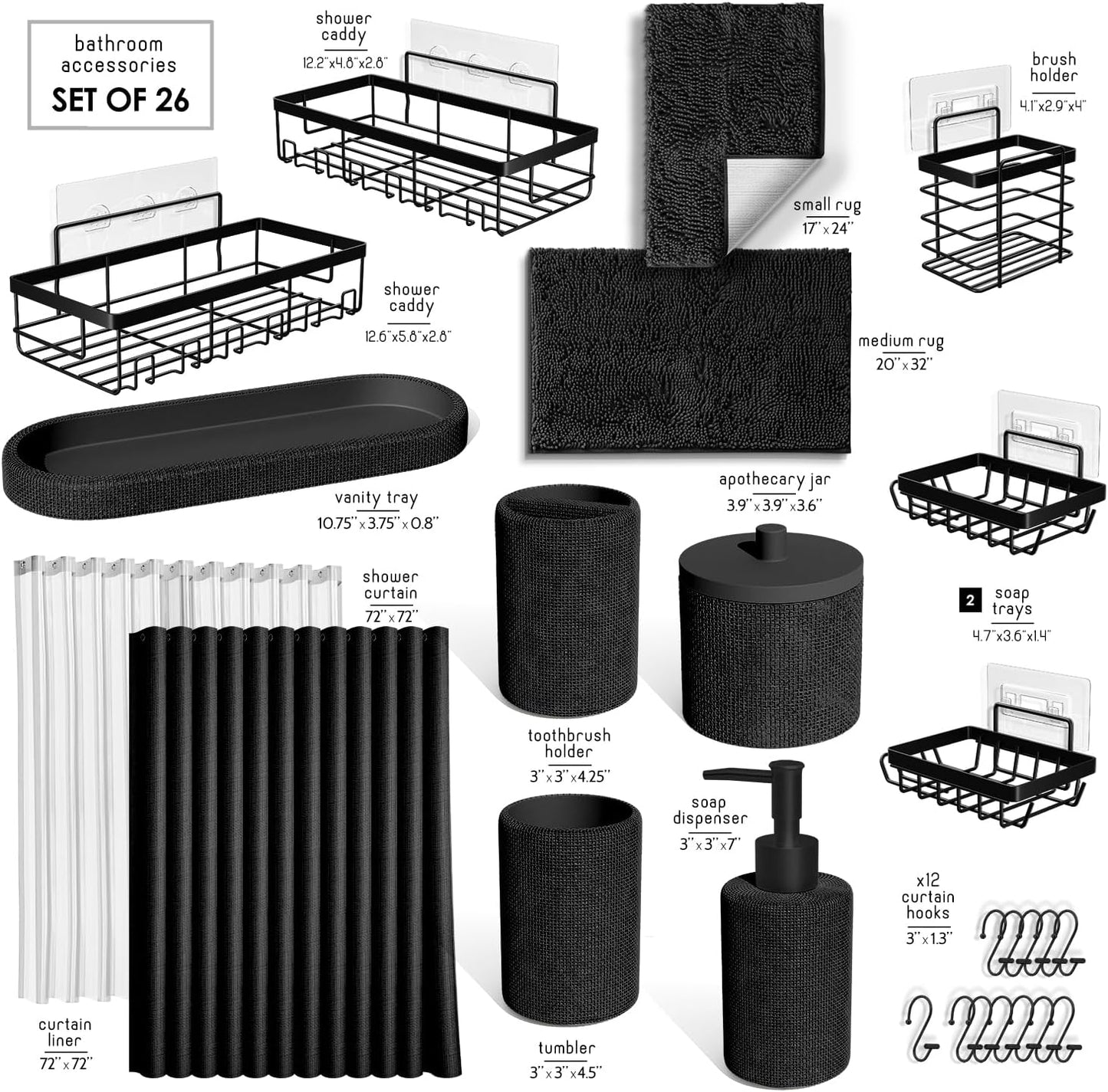 Clara Clark Polyresin Bathroom Accessories Set