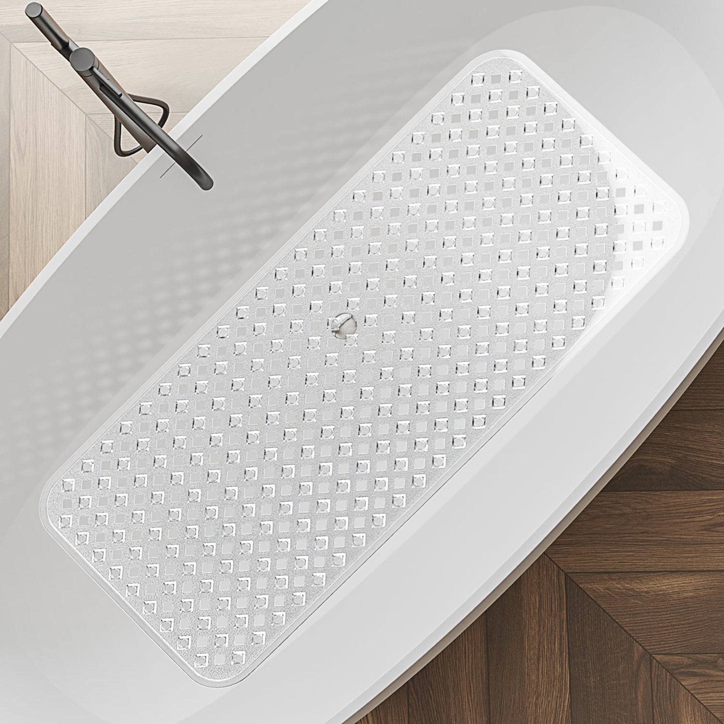 Virtu Shower Mat - 35"x16" Clear Bathtub Mat