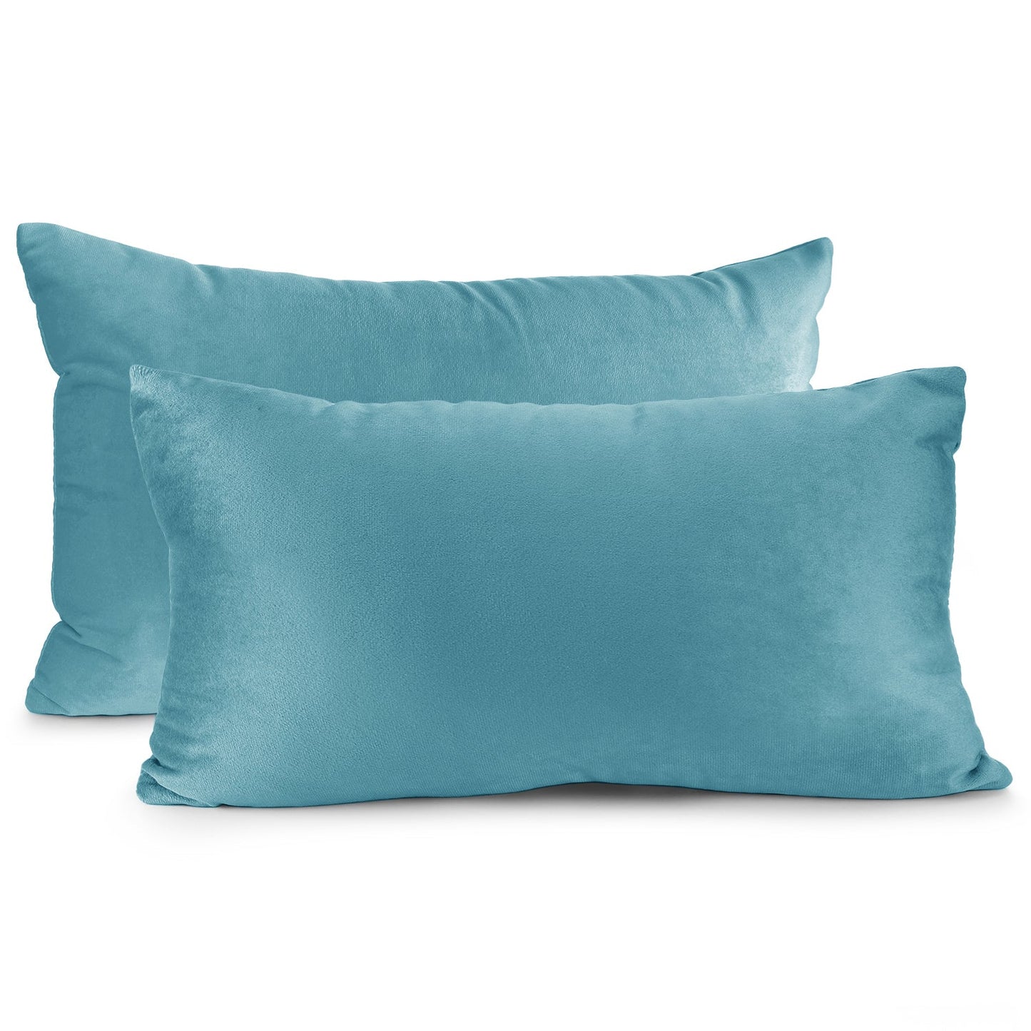 2 Pack 12 x 20 nestl Throw Pillow Covers, Cozy Velvet Decorative Outdoor Pillow