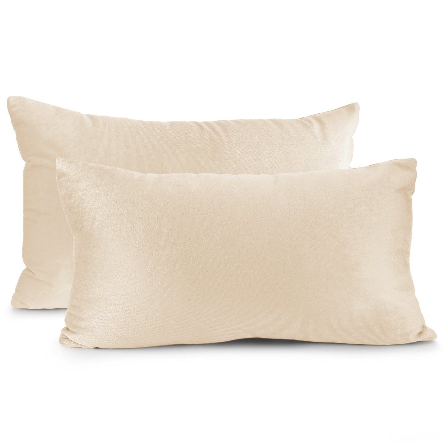 2 Pack 12 x 20 nestl Throw Pillow Covers, Cozy Velvet Decorative Outdoor Pillow