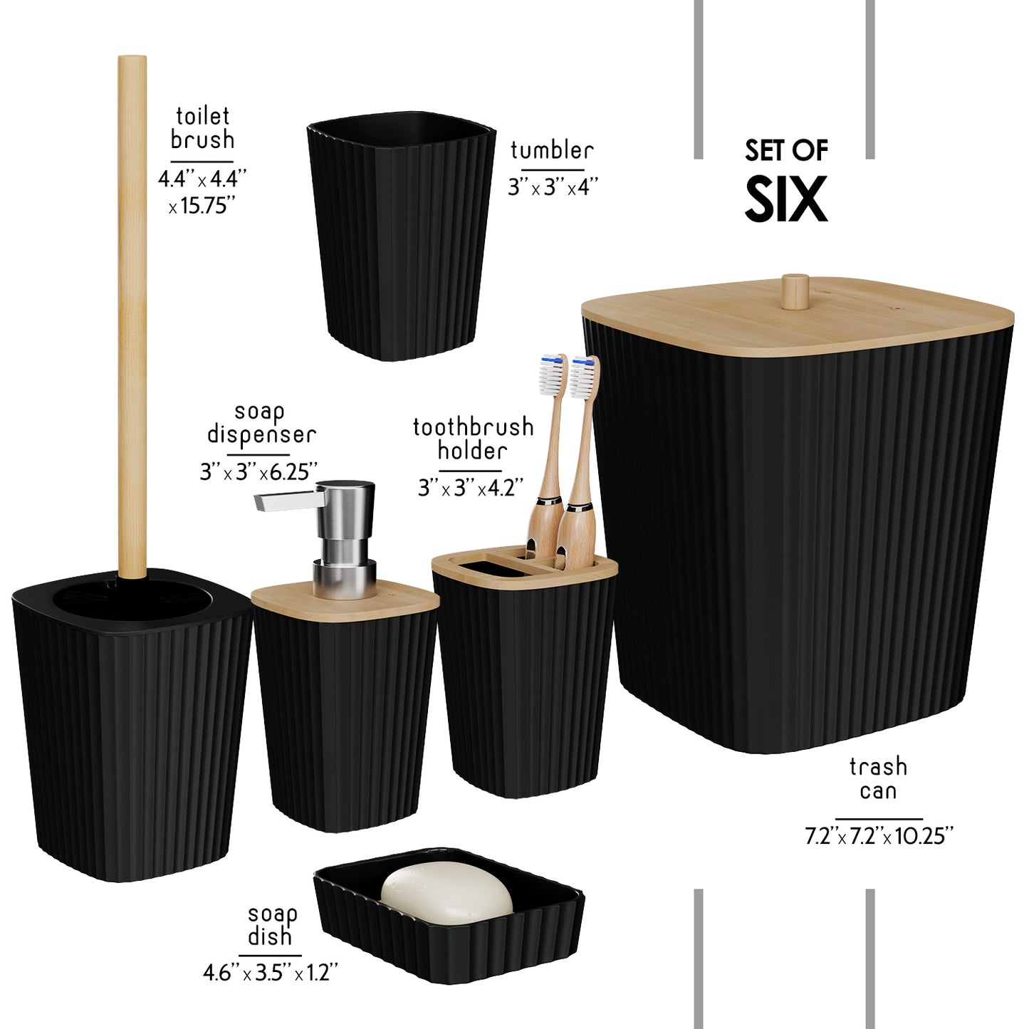 Clara Clark Bathroom Accessory Set