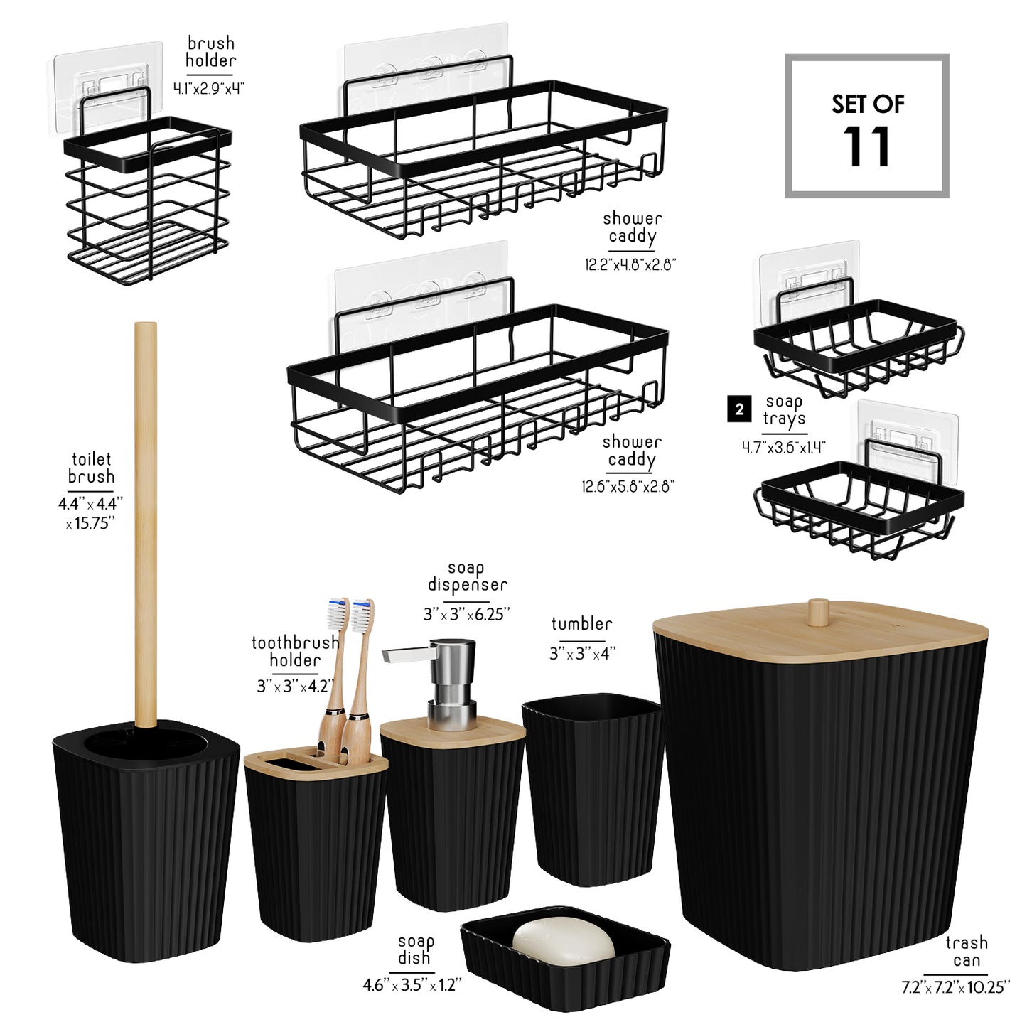 Clara Clark Bathroom Accessory Set