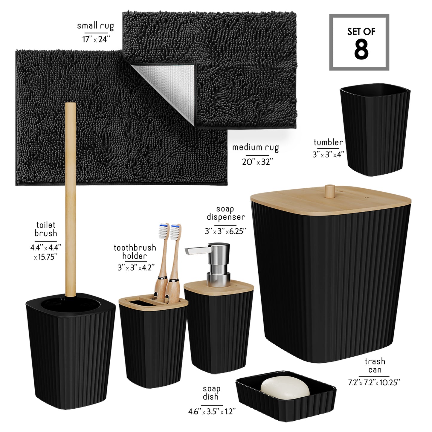Clara Clark Bathroom Accessory Set