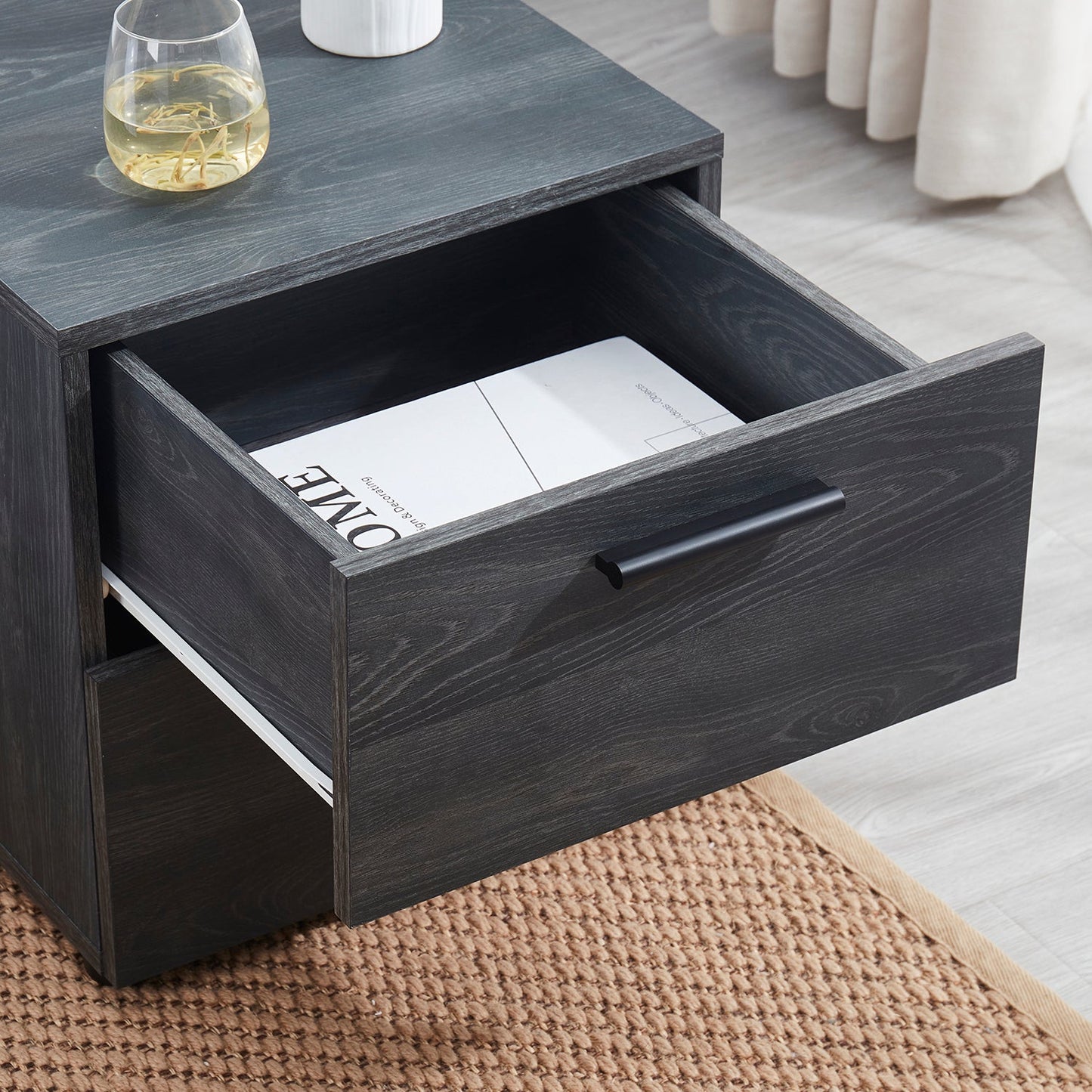Virtu Small Night Stand End Table
