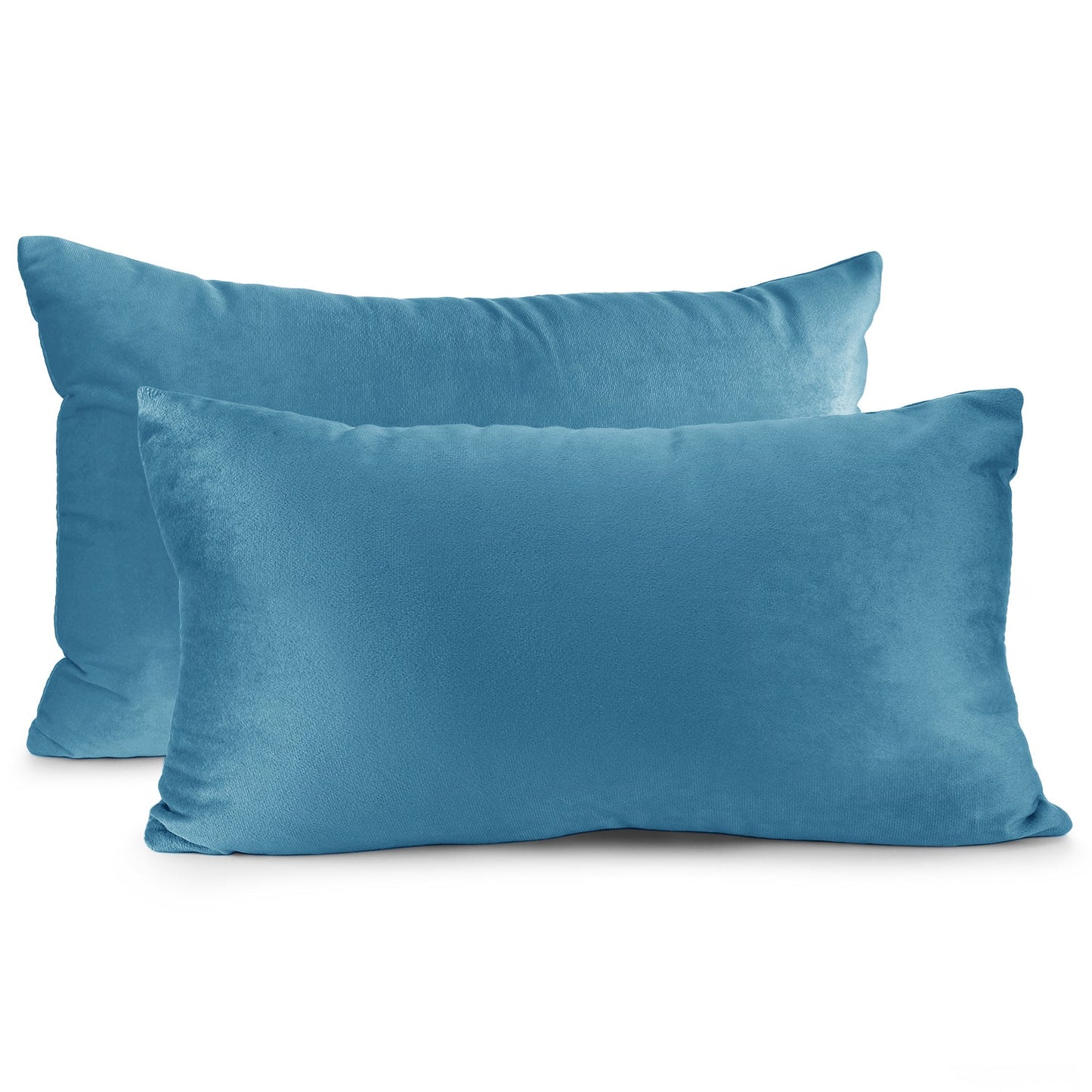 2 Pack 12 x 20 nestl Throw Pillow Covers, Cozy Velvet Decorative Outdoor Pillow