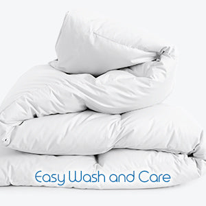 nestl Down Alternative Comforter - Quilted Comforter - Queen Size Comforter - Hypoallergenic - All Season Quilted Duvet Insert, White