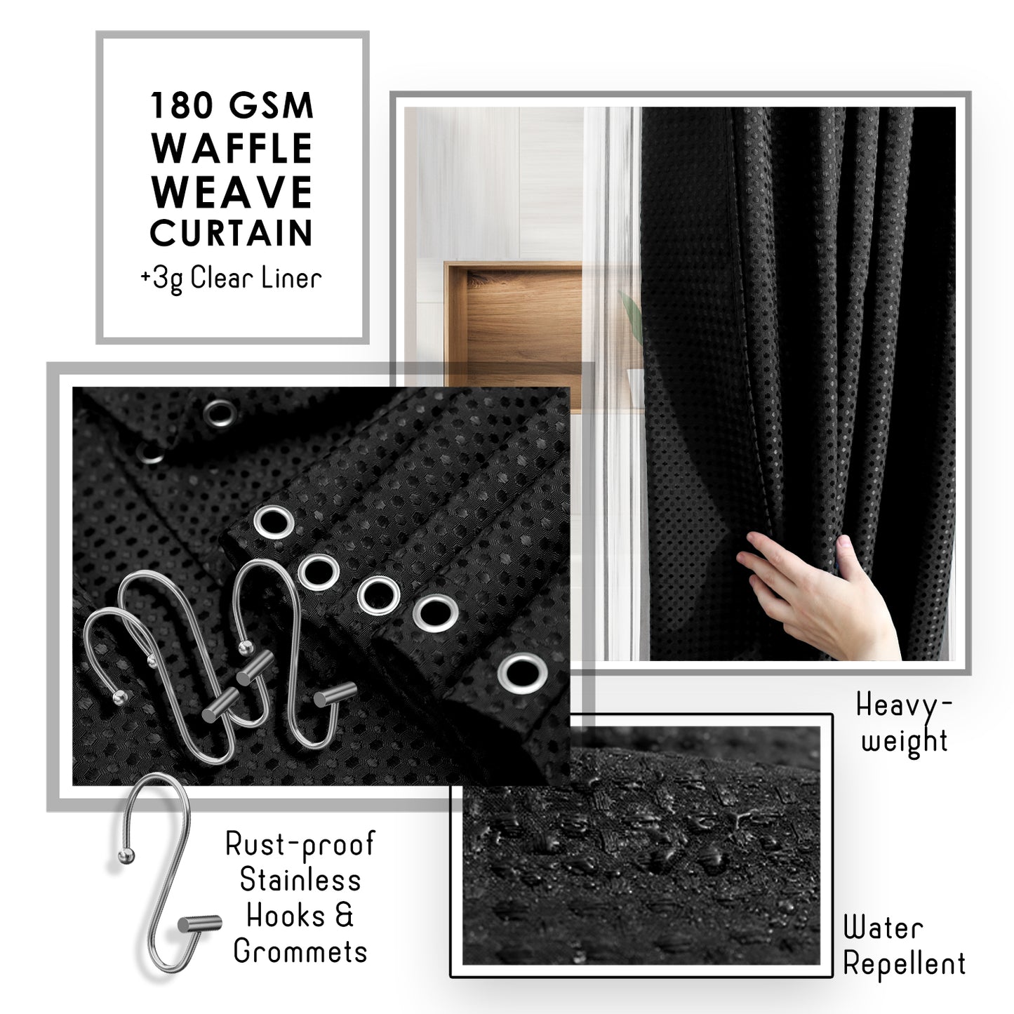 Clara Clark Shower Caddy and Bathroom Accessories Set