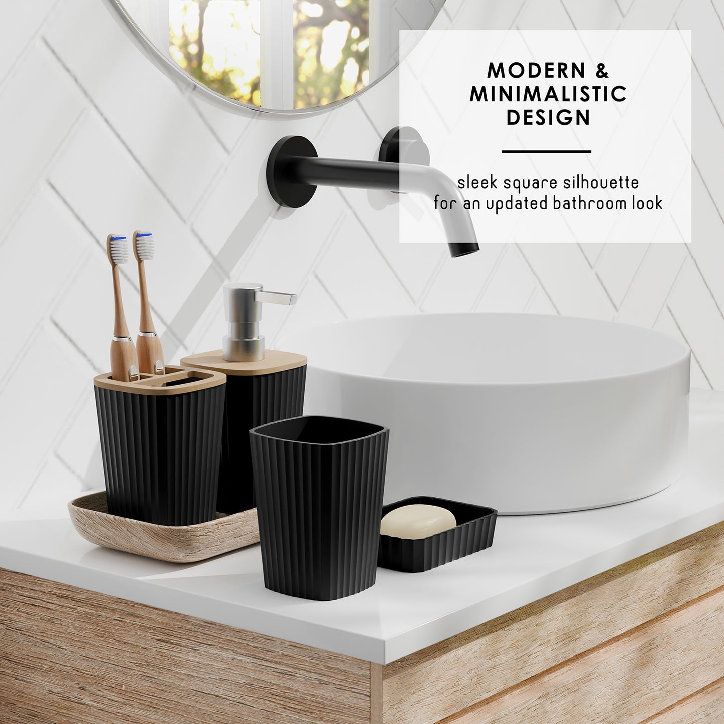 Clara Clark Shower Caddy and Bathroom Accessories Set