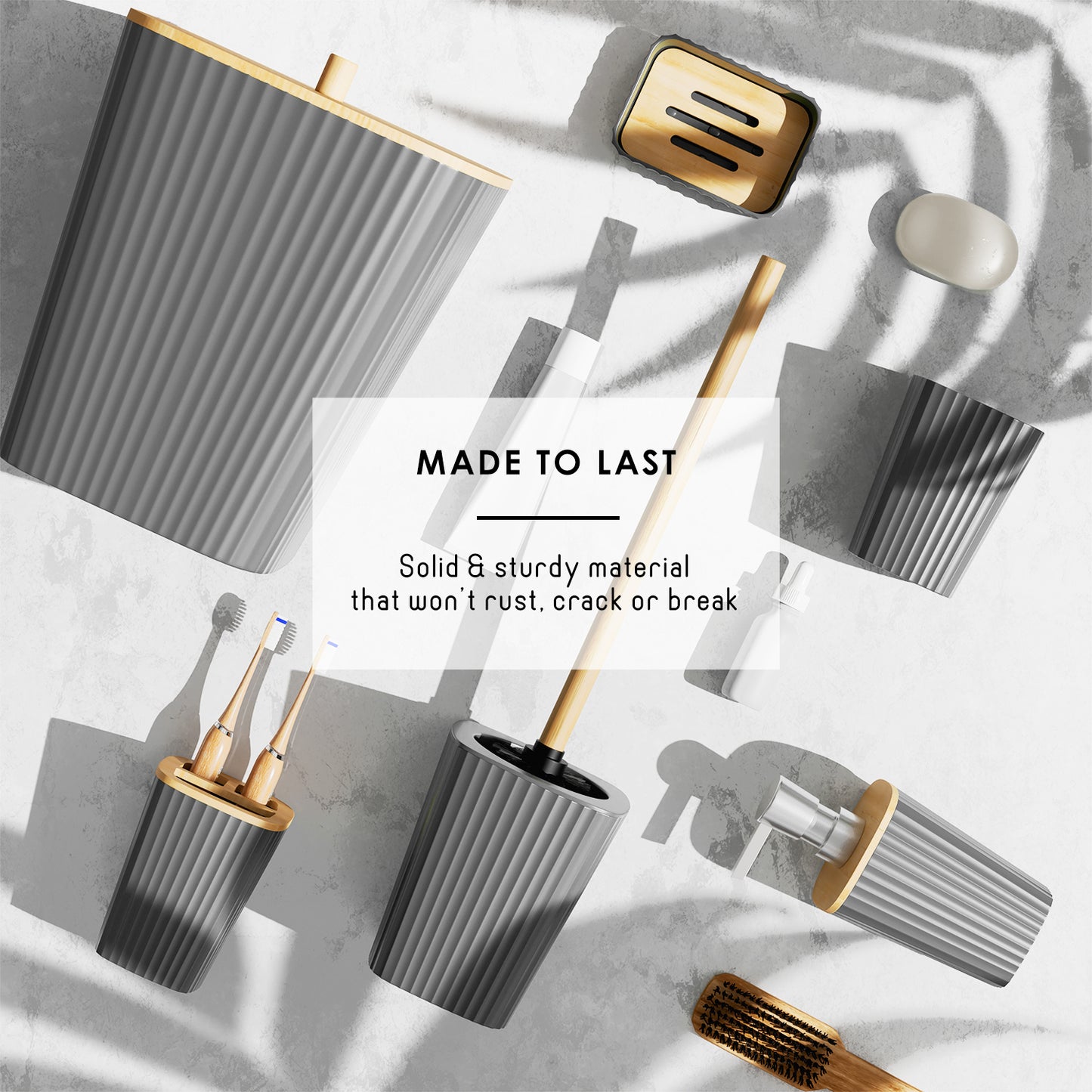 Clara Clark Shower Caddy and Bathroom Accessories Set