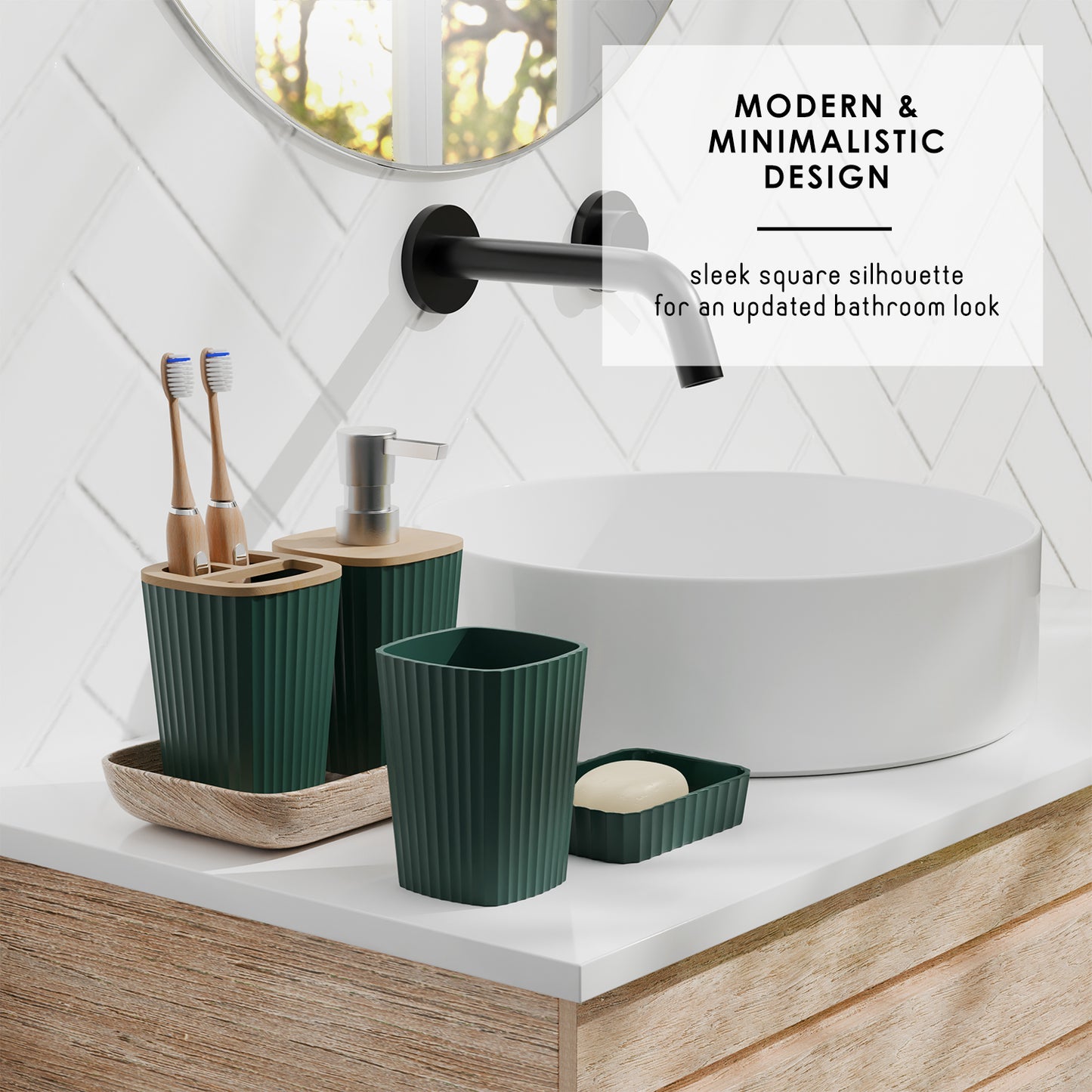 Clara Clark Shower Caddy and Bathroom Accessories Set