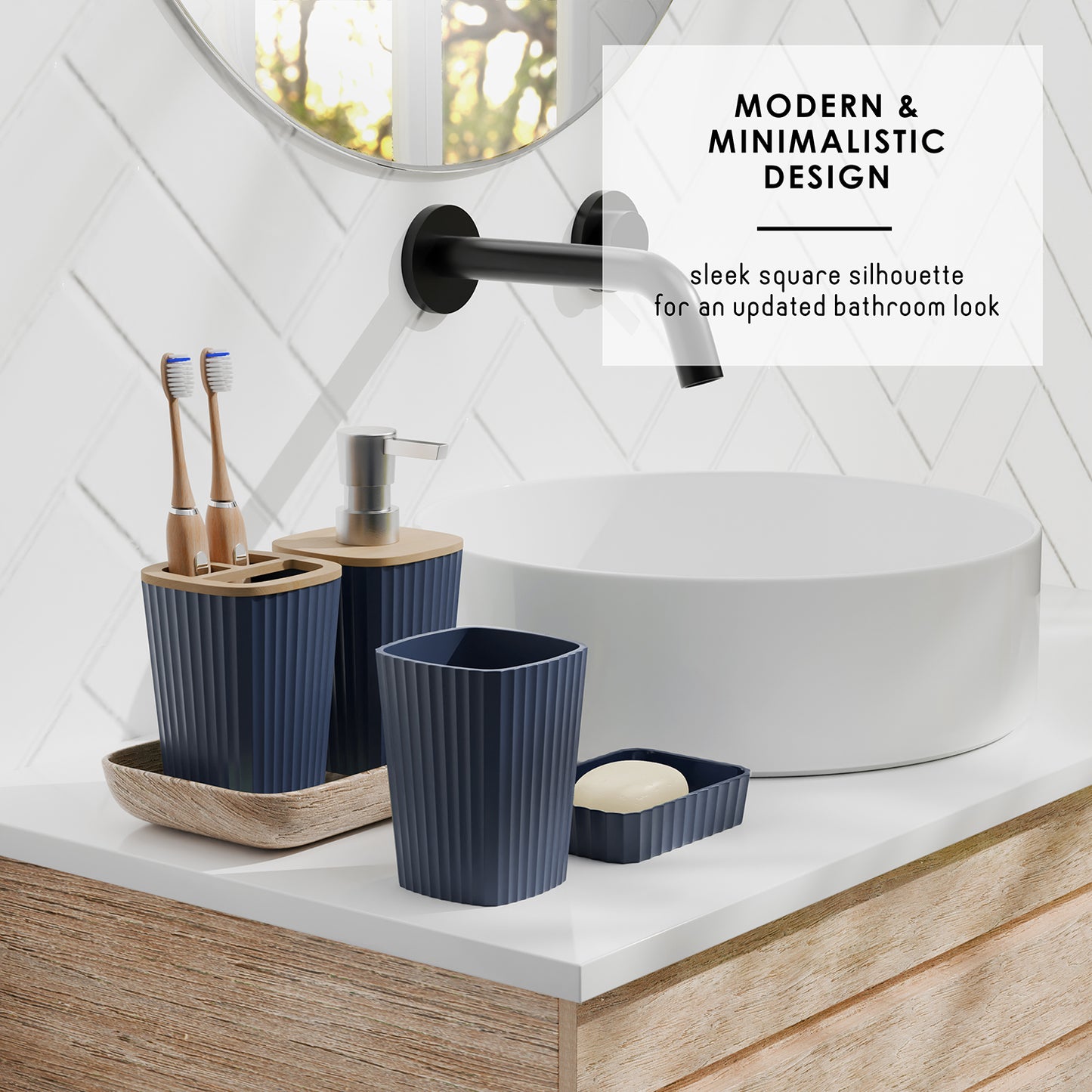 Clara Clark Shower Caddy and Bathroom Accessories Set