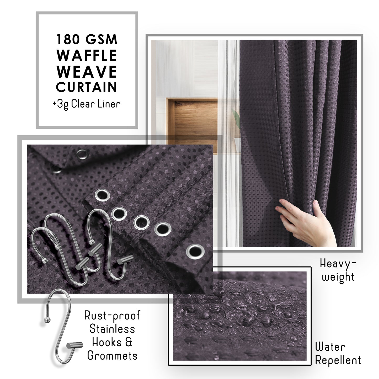 Clara Clark Shower Caddy and Bathroom Accessories Set