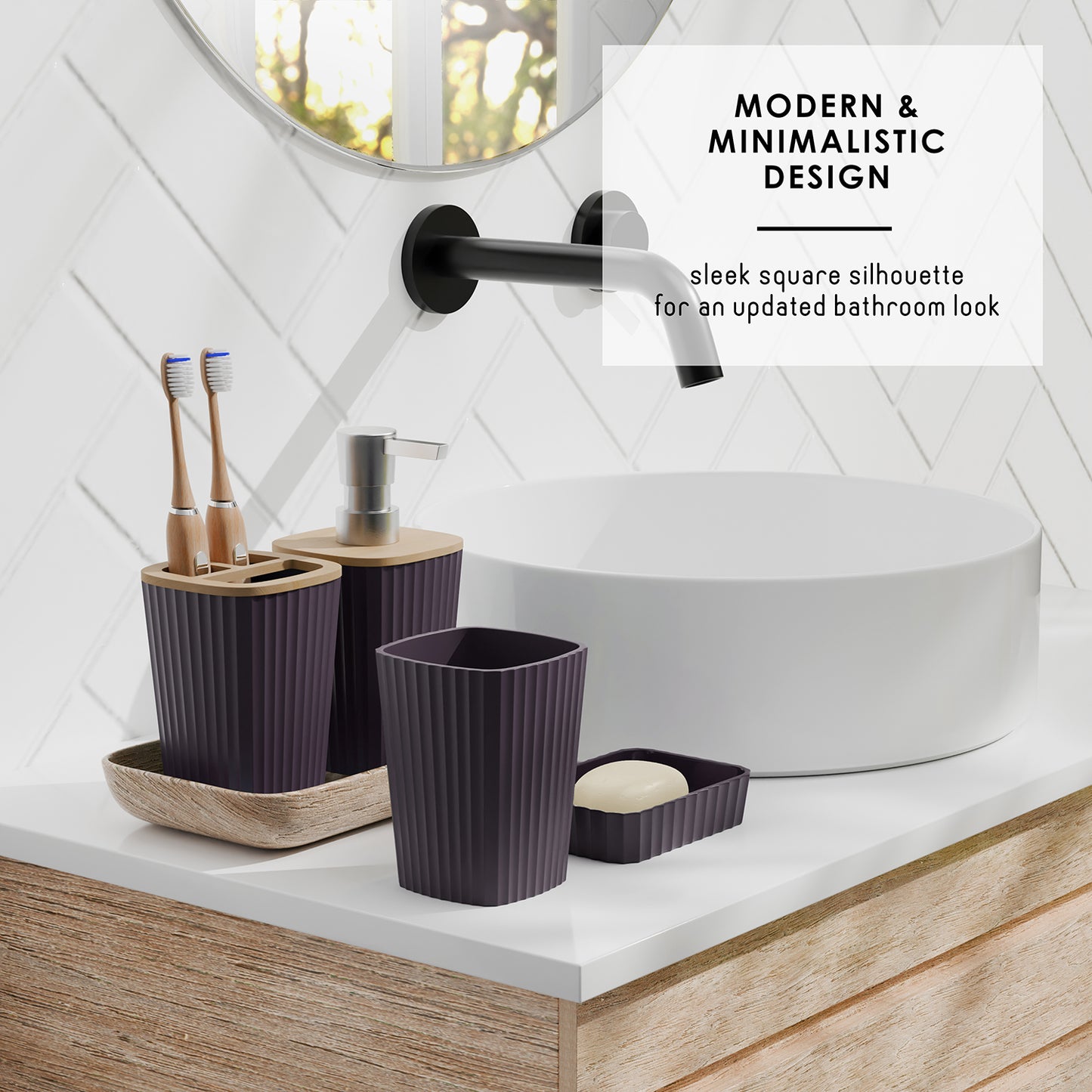 Clara Clark Shower Caddy and Bathroom Accessories Set