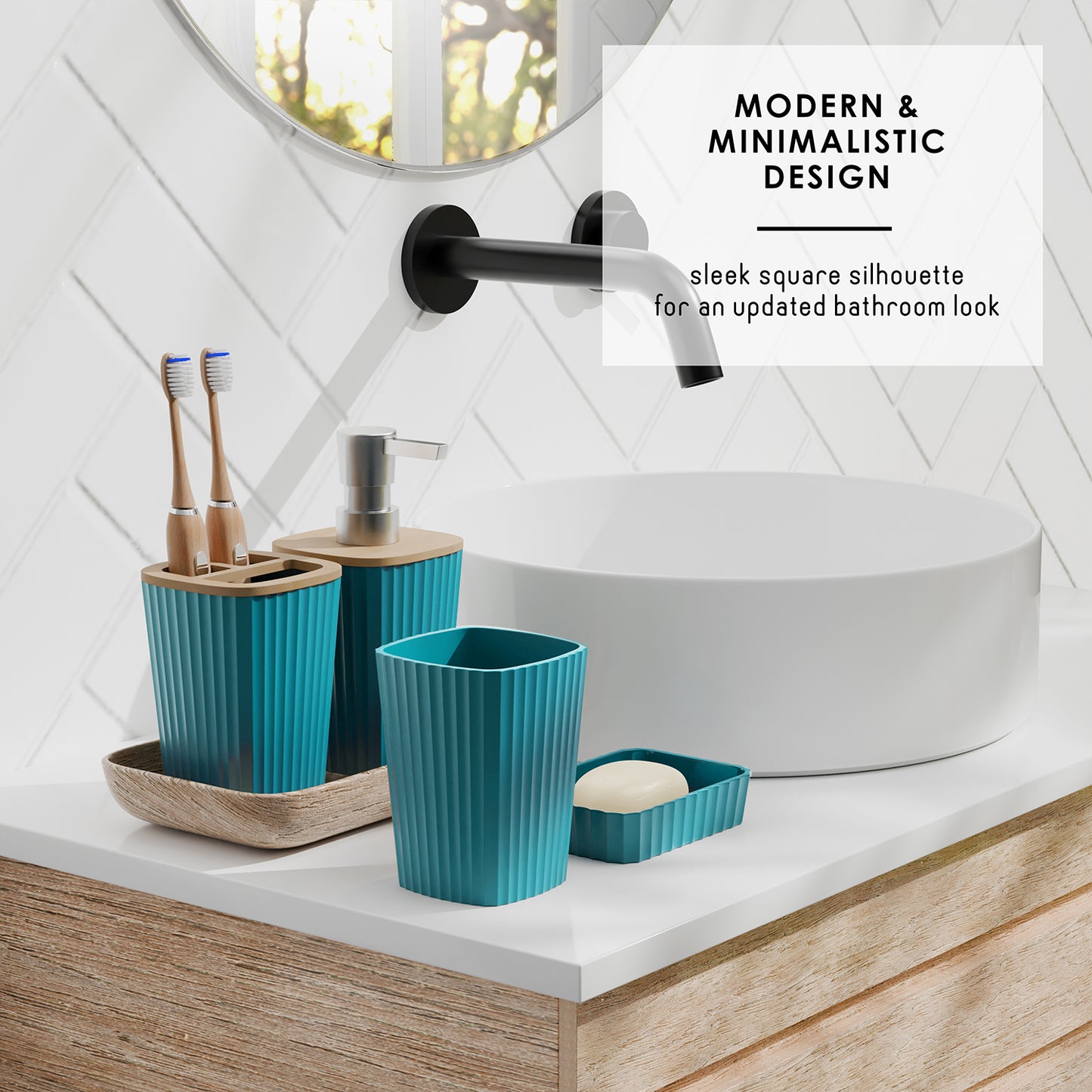 Clara Clark Shower Caddy and Bathroom Accessories Set