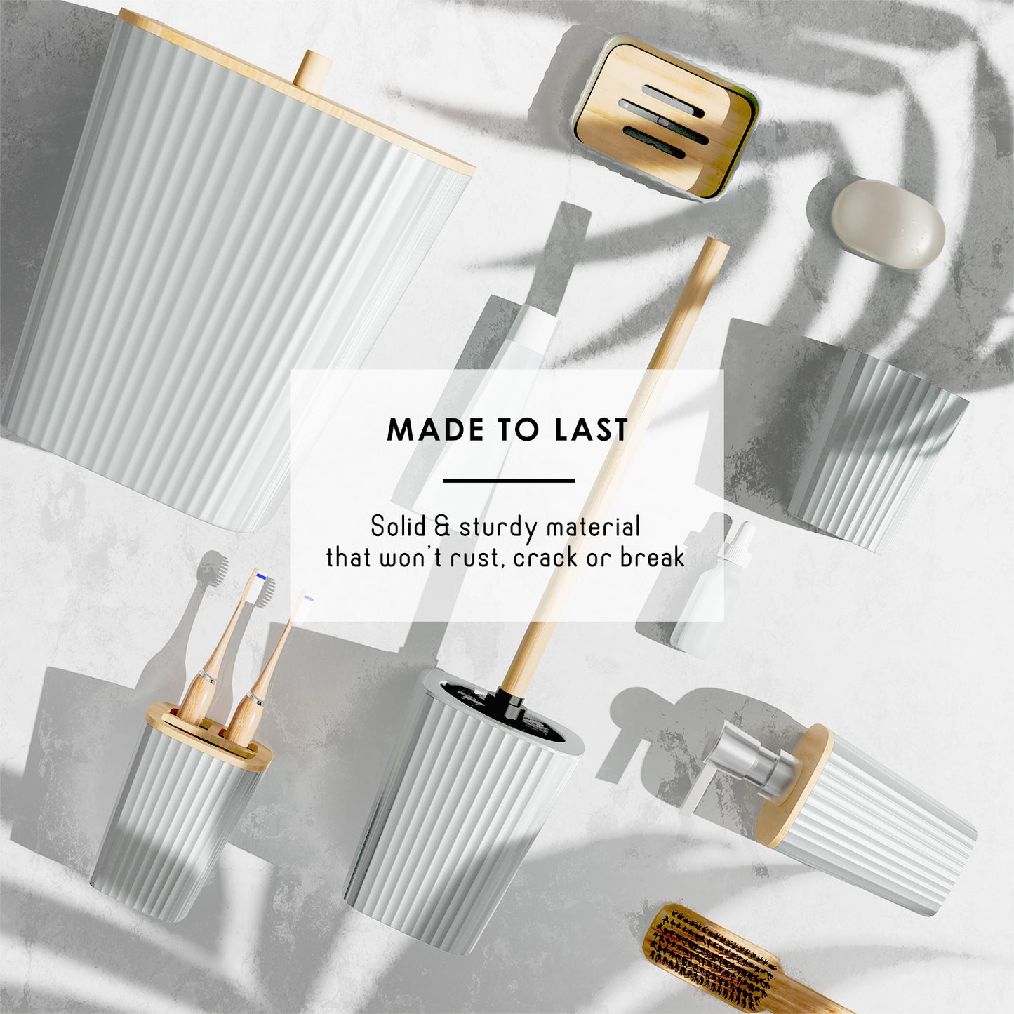 Clara Clark Shower Caddy and Bathroom Accessories Set
