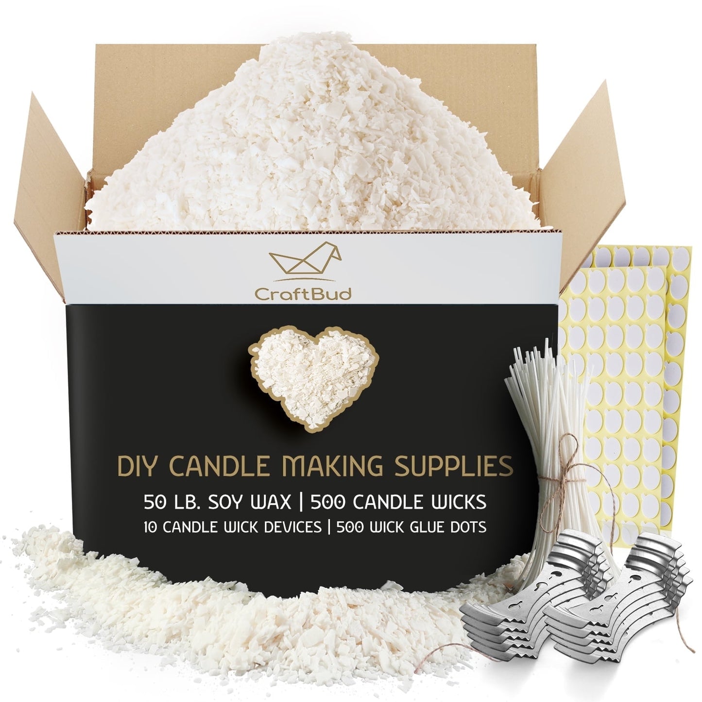 CraftBud Soy Wax Candle Making Supplies Kit