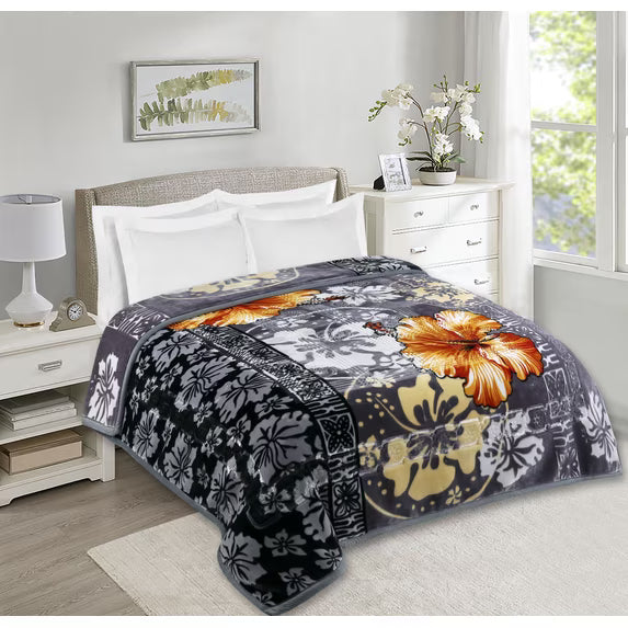 Virtu 2 Ply Thick Heavy Reversible Raschel Korean Style Warm Bed Blanket