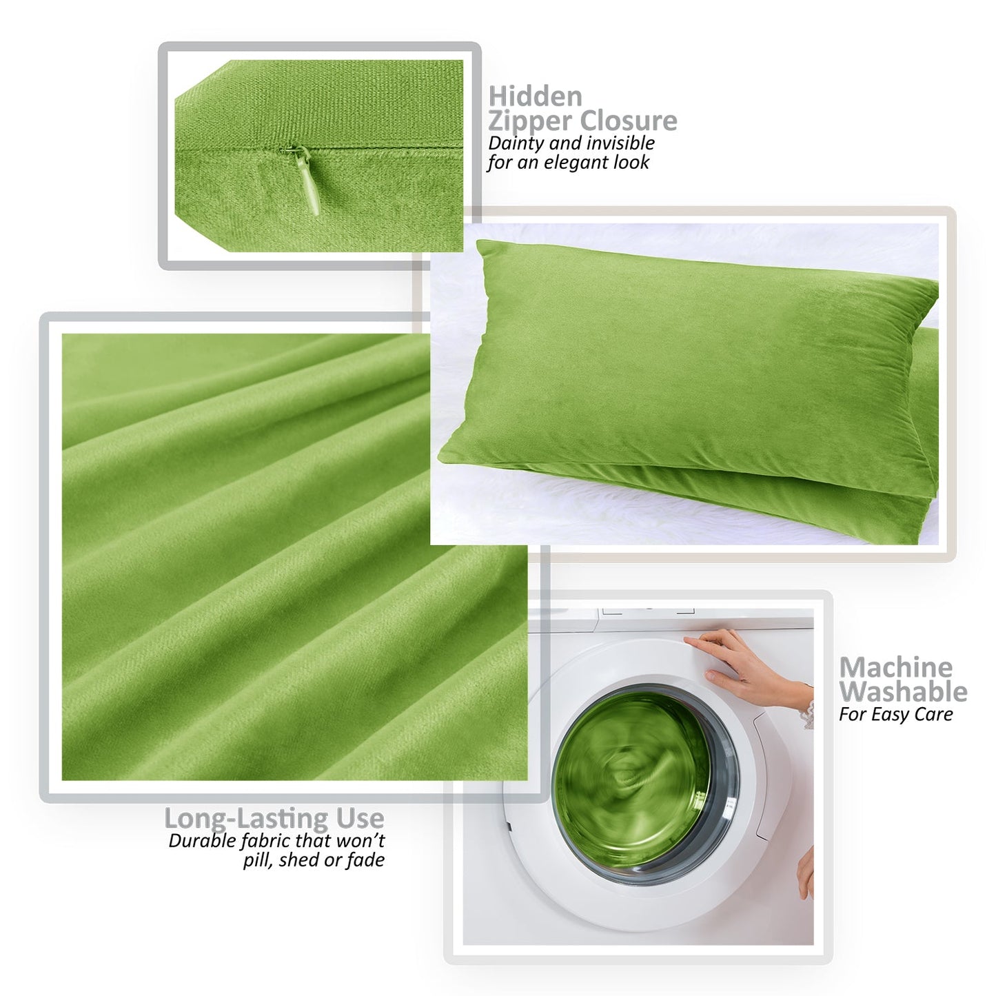 2 Pack 12 x 20 nestl Throw Pillow Covers, Cozy Velvet Decorative Outdoor Pillow