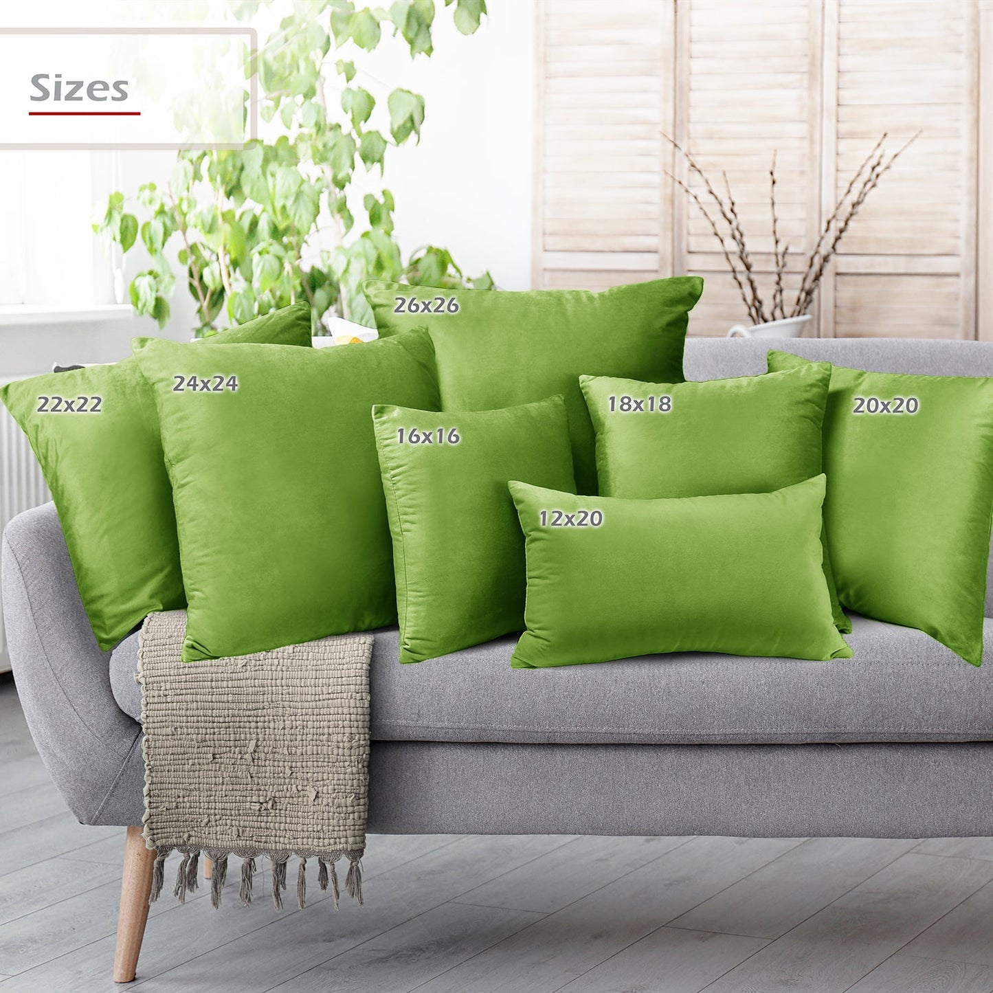 2 Pack 12 x 20 nestl Throw Pillow Covers, Cozy Velvet Decorative Outdoor Pillow