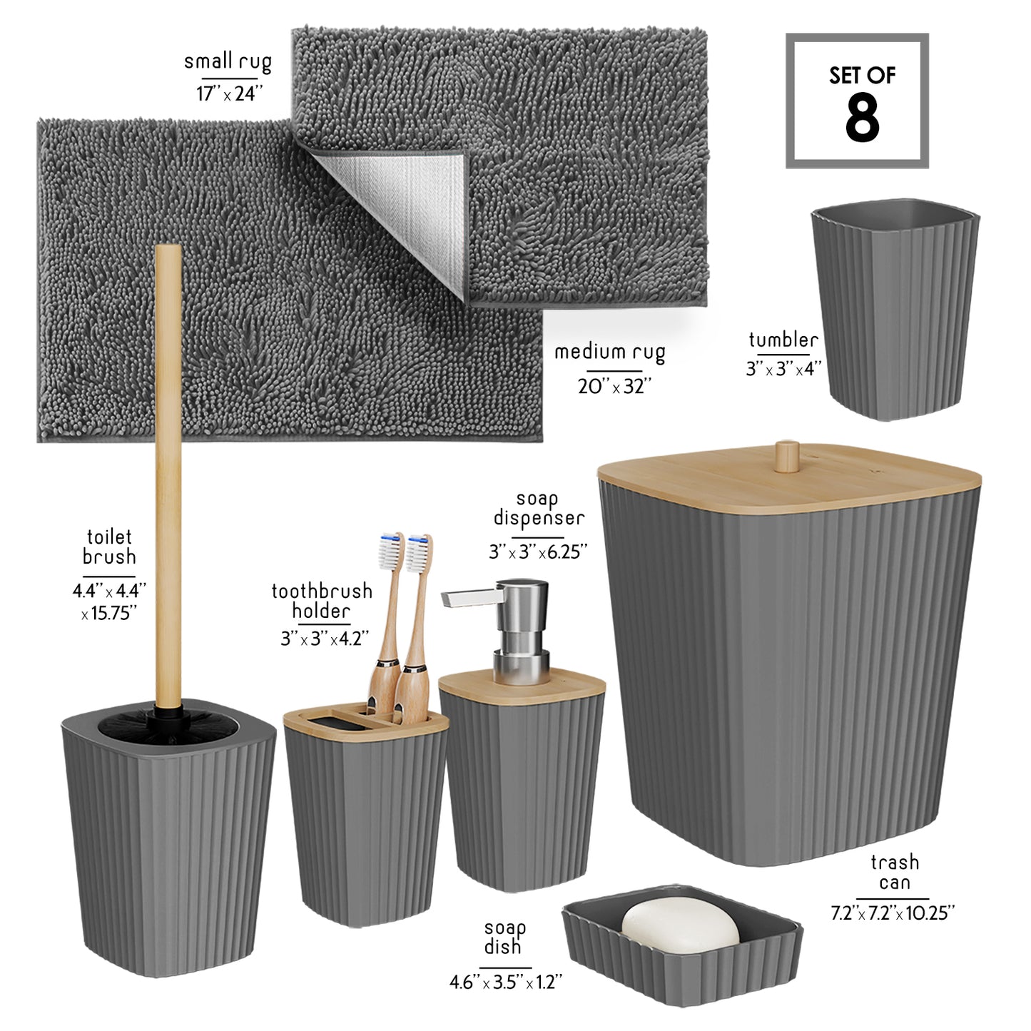 Clara Clark Bathroom Accessory Set