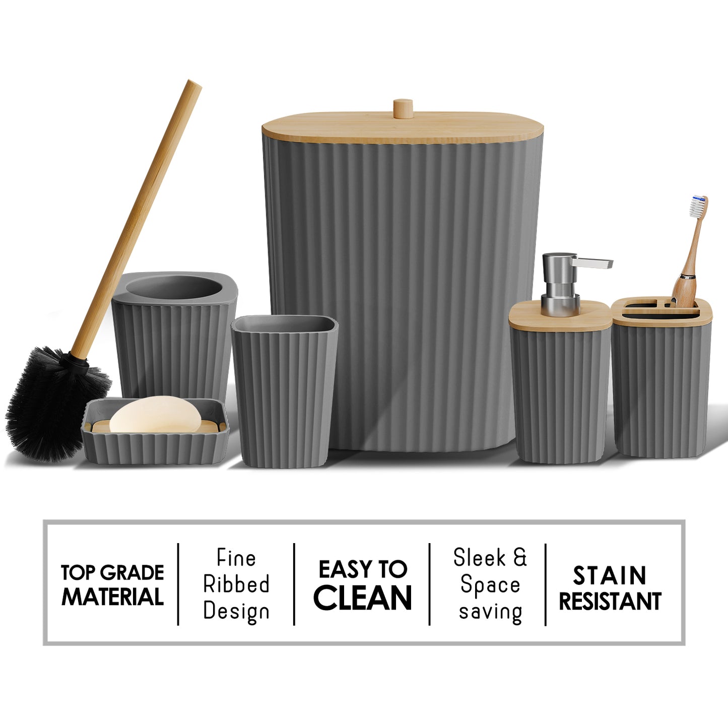 Clara Clark Bathroom Accessory Set
