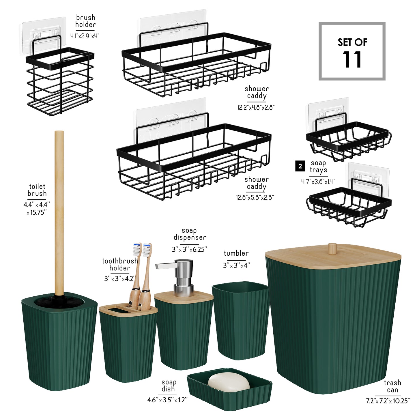 Clara Clark Bathroom Accessory Set