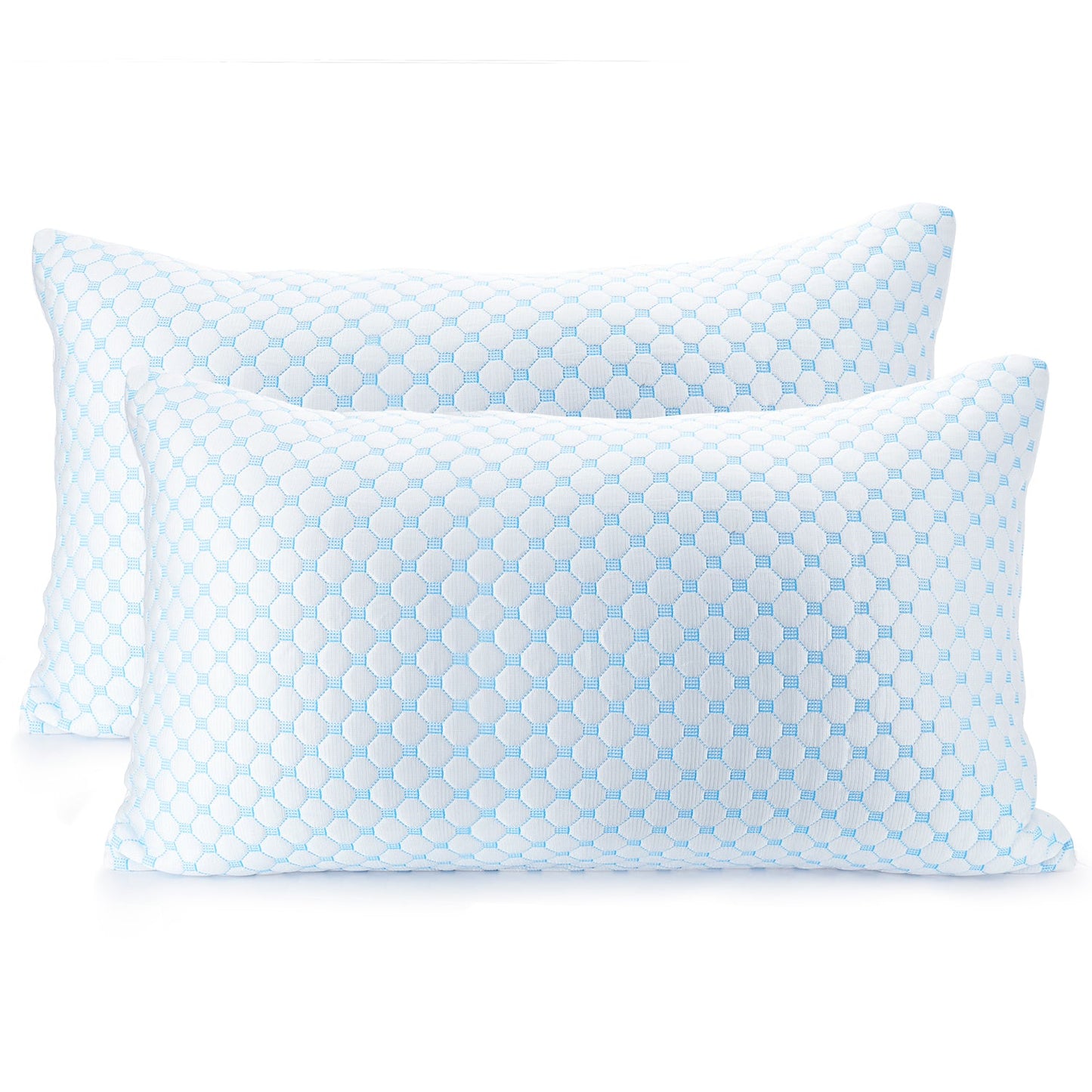 nestl Ice Pillow Heat and Moisture Reducing Ice Silk and Gel Infused Memory Foam Pillow. Adjustable, Washable, Breathable