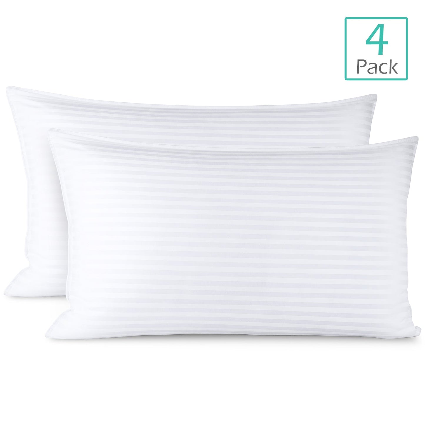 nestl Bed Pillows for Sleeping | Down Alternative Sleep Pillows | 100% Cotton Pillow Covers with Poly Fiber Filling | Soft Pillow for Sleeping