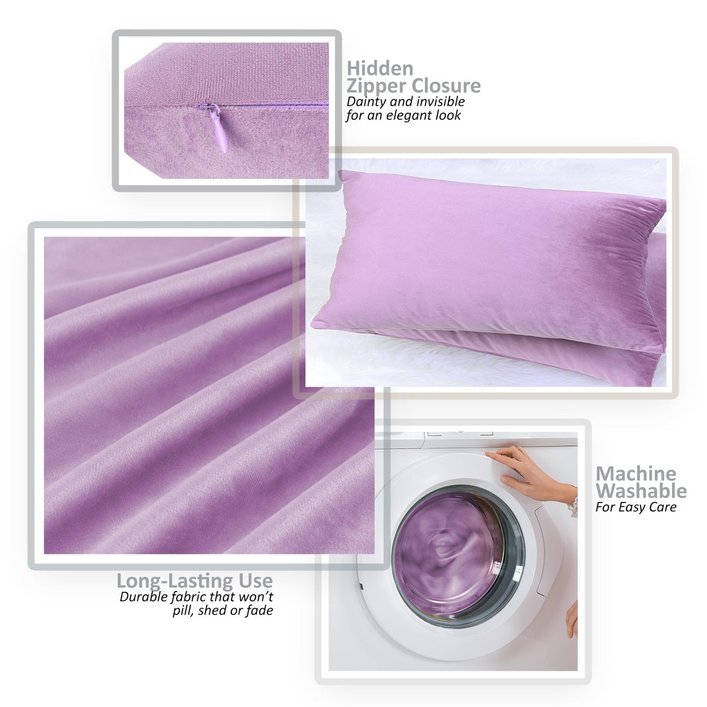 2 Pack 12 x 20 nestl Throw Pillow Covers, Cozy Velvet Decorative Outdoor Pillow