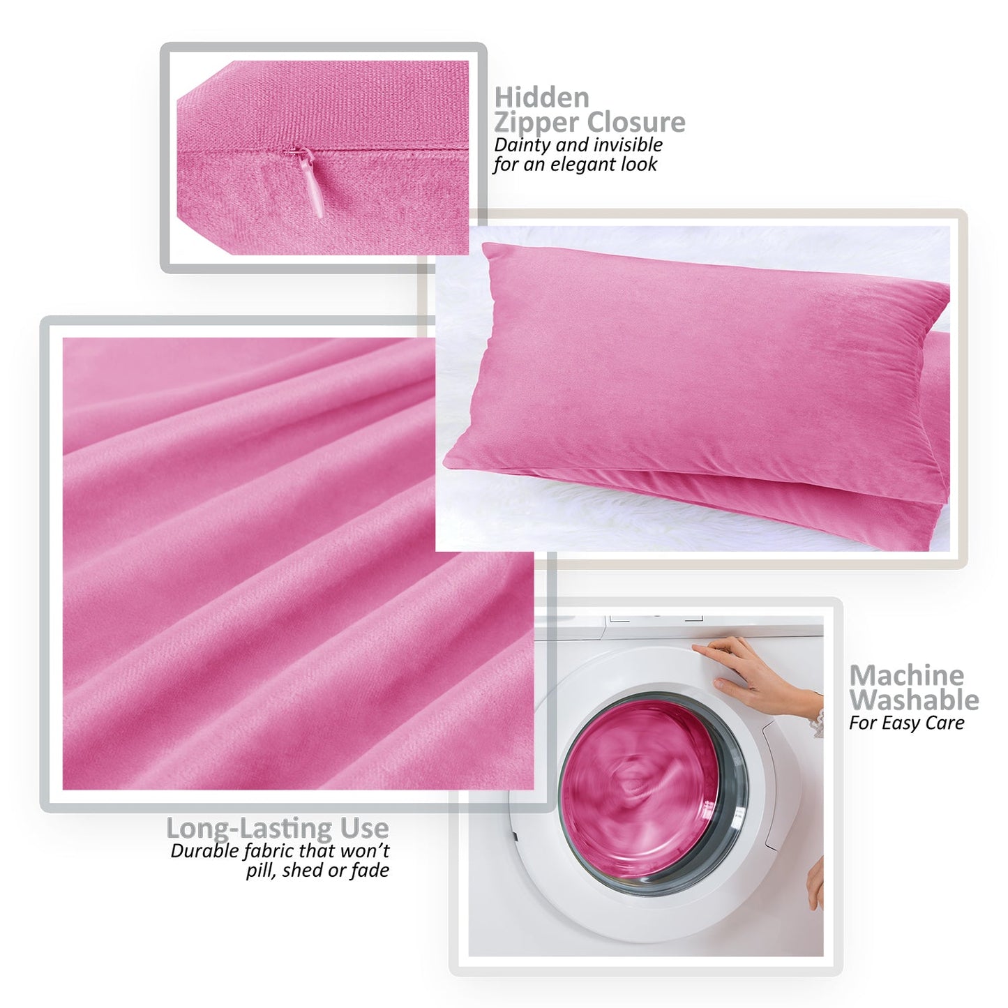 2 Pack 12 x 20 nestl Throw Pillow Covers, Cozy Velvet Decorative Outdoor Pillow