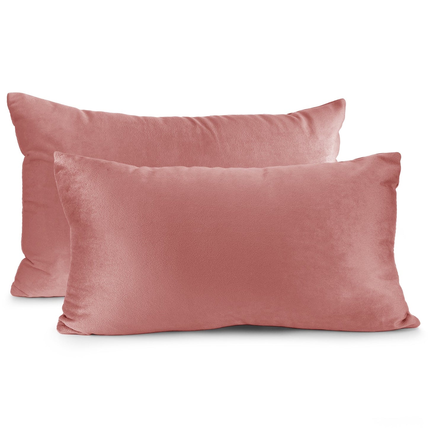 2 Pack 12 x 20 nestl Throw Pillow Covers, Cozy Velvet Decorative Outdoor Pillow