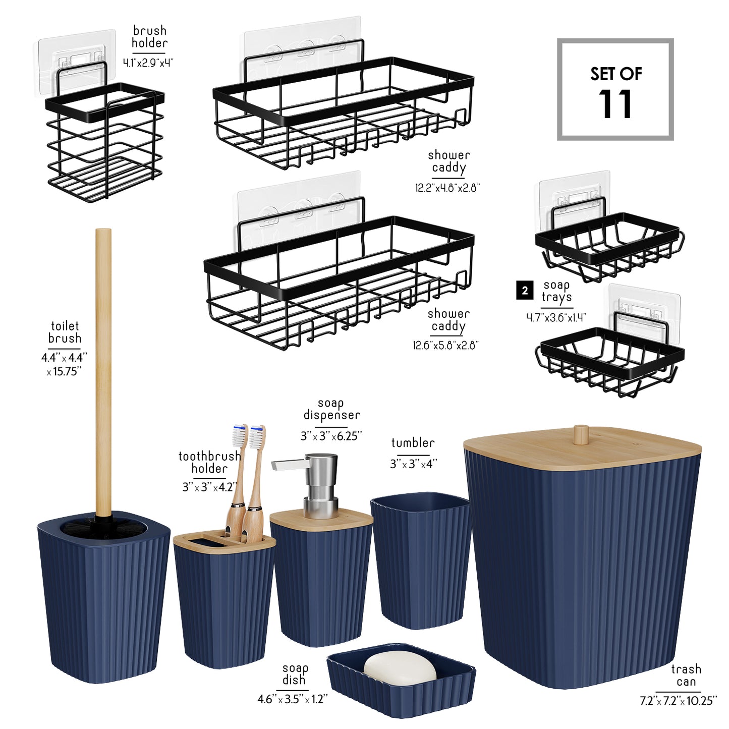 Clara Clark Bathroom Accessory Set
