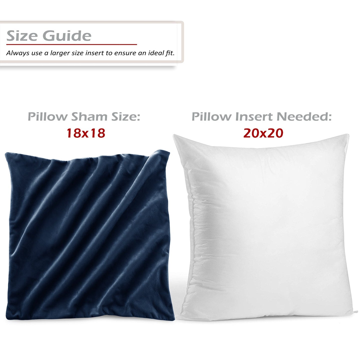 Holiday nestl Throw Pillow Covers, Cozy Velvet Decorative Outdoor Pillow Covers 16x16 & 18x18 Inches, Soft Solid Cushion Covers for Sofa, Bed and Car, Set of 2