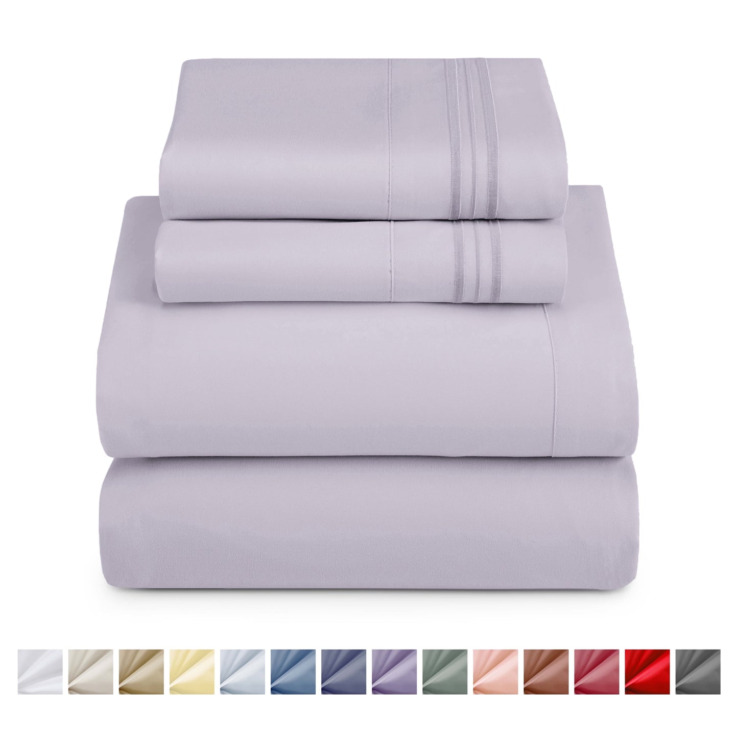 Nestl Bed Sheet Sets King, 1800 Series Deep Pocket 4 Piece Bedding Set, Luxury Soft Microfiber Sheet Sets
