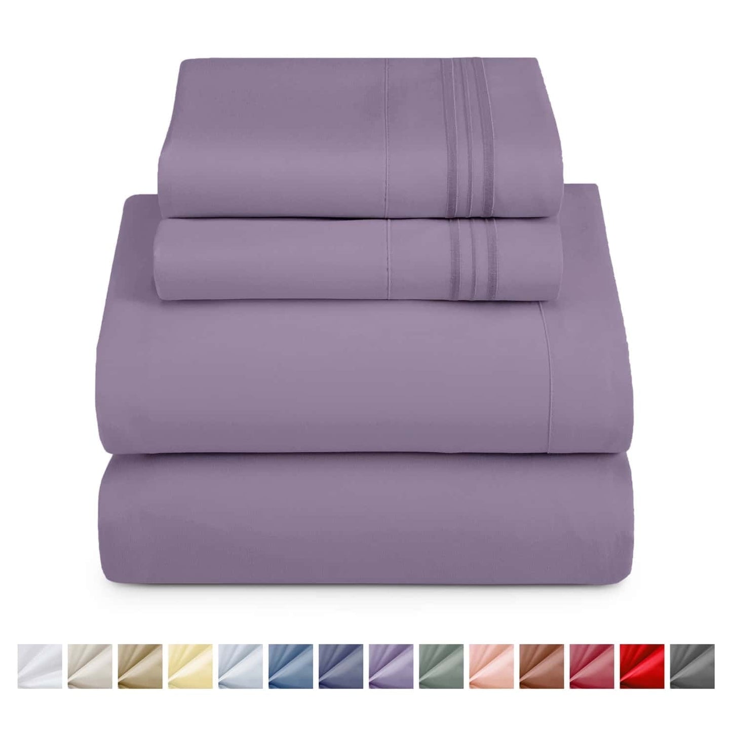 Nestl Bed Sheet Sets Short Queen, 1800 Series Deep Pocket 4 Piece Bedding Set, Luxury Soft Microfiber Sheet Sets