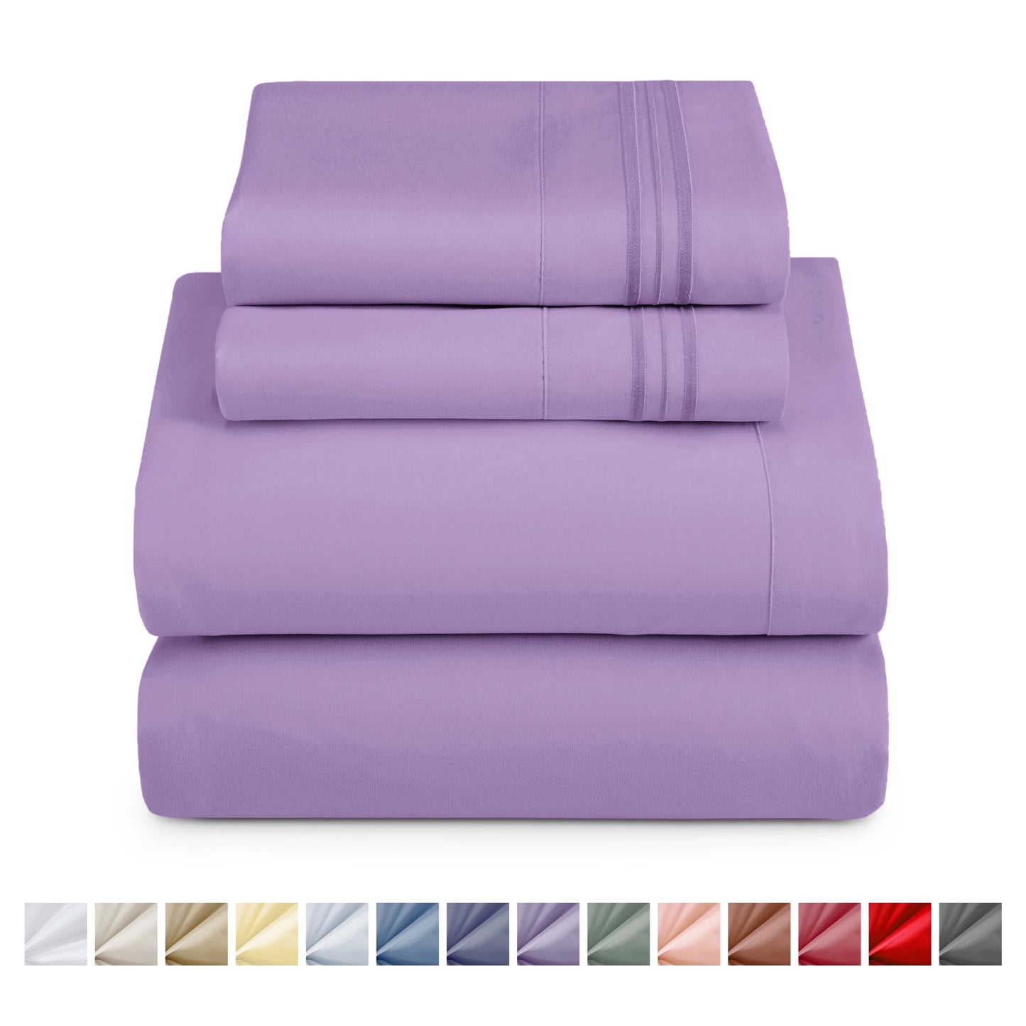 Nestl Bed Sheet Sets Short Queen, 1800 Series Deep Pocket 4 Piece Bedding Set, Luxury Soft Microfiber Sheet Sets