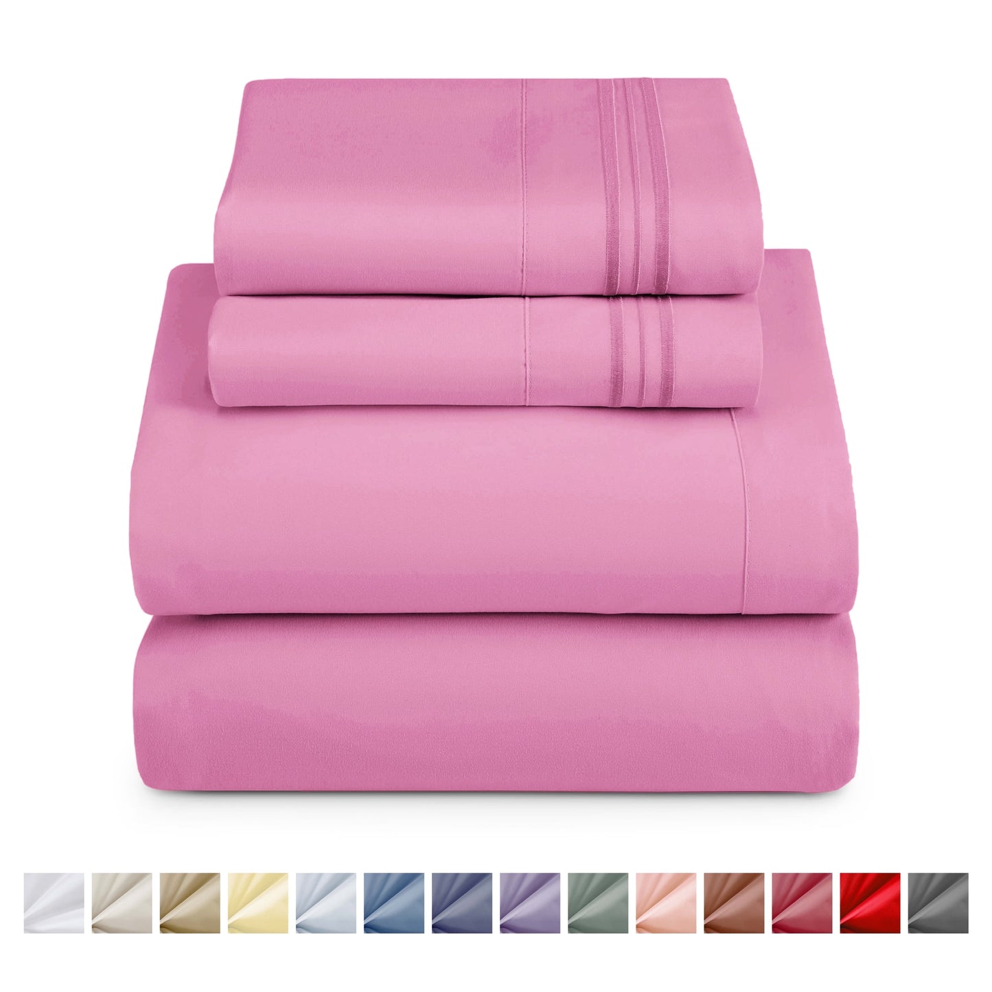 Nestl Bed Sheet Sets Short Queen, 1800 Series Deep Pocket 4 Piece Bedding Set, Luxury Soft Microfiber Sheet Sets