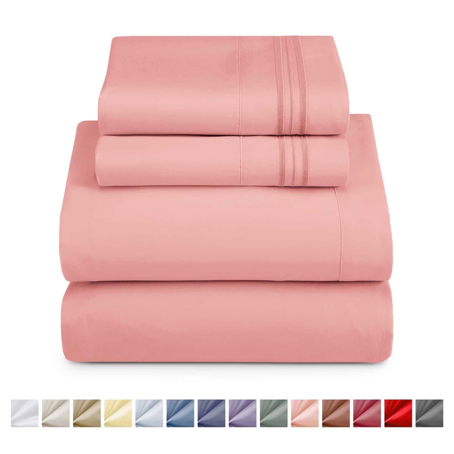 Nestl Bed Sheet Sets King, 1800 Series Deep Pocket 4 Piece Bedding Set, Luxury Soft Microfiber Sheet Sets