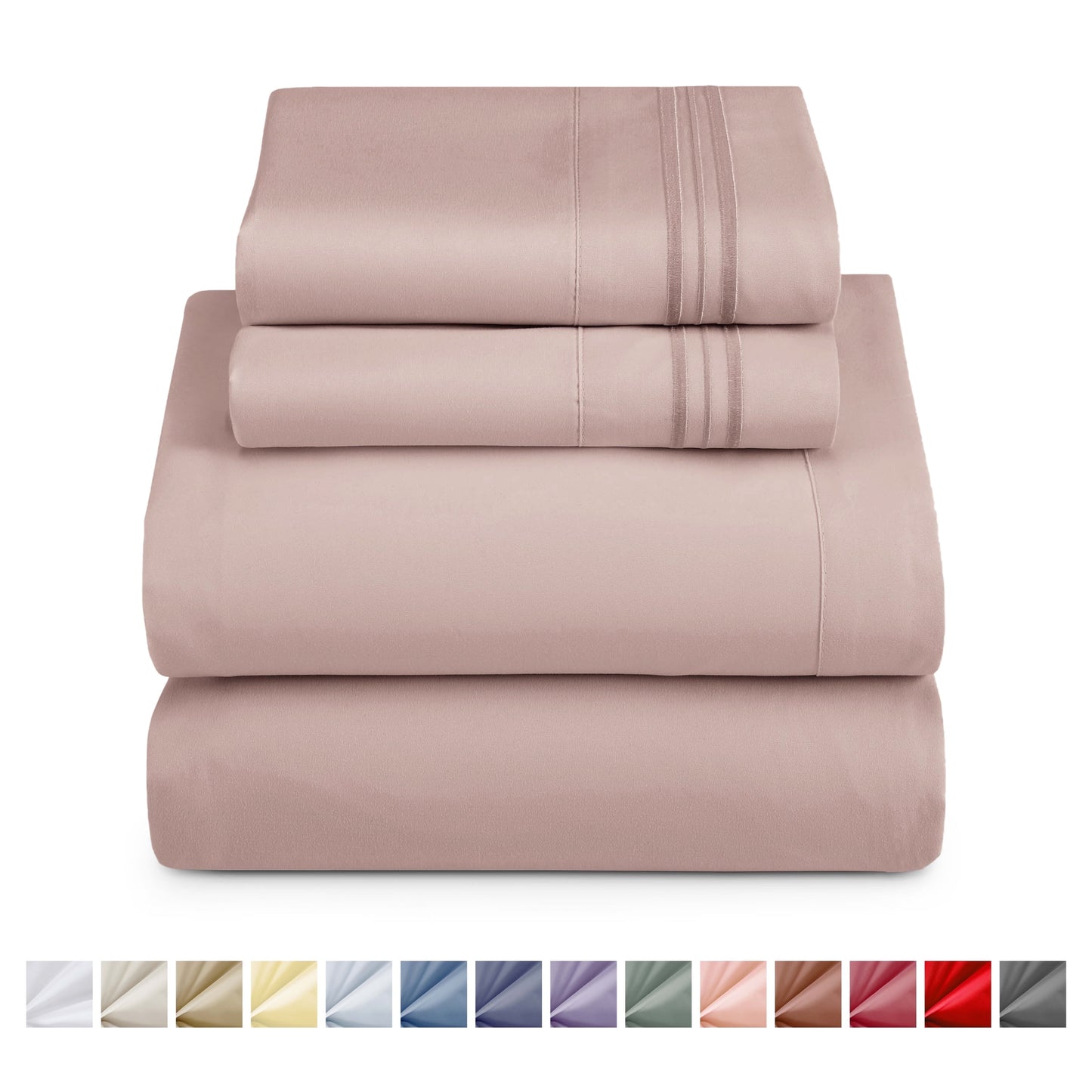 Nestl Bed Sheet Sets California King, 1800 Series Deep Pocket 4 Piece Bedding Set, Luxury Soft Microfiber Sheet Sets