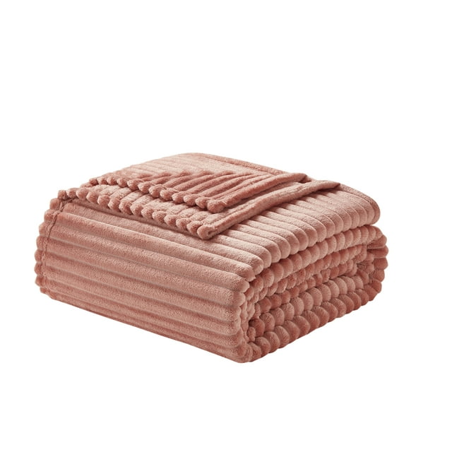 Cut Plush Fleece Blanket, Soft Lightweight Fuzzy Luxury Twin Size Bed Blanket for Bed
