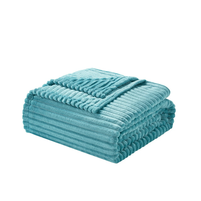 Cut Plush Fleece Blanket, Soft Lightweight Fuzzy Luxury Twin Size Bed Blanket for Bed
