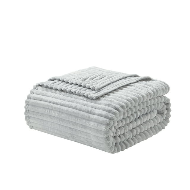 Cut Plush Fleece Blanket, Soft Lightweight Fuzzy Luxury Twin Size Bed Blanket for Bed