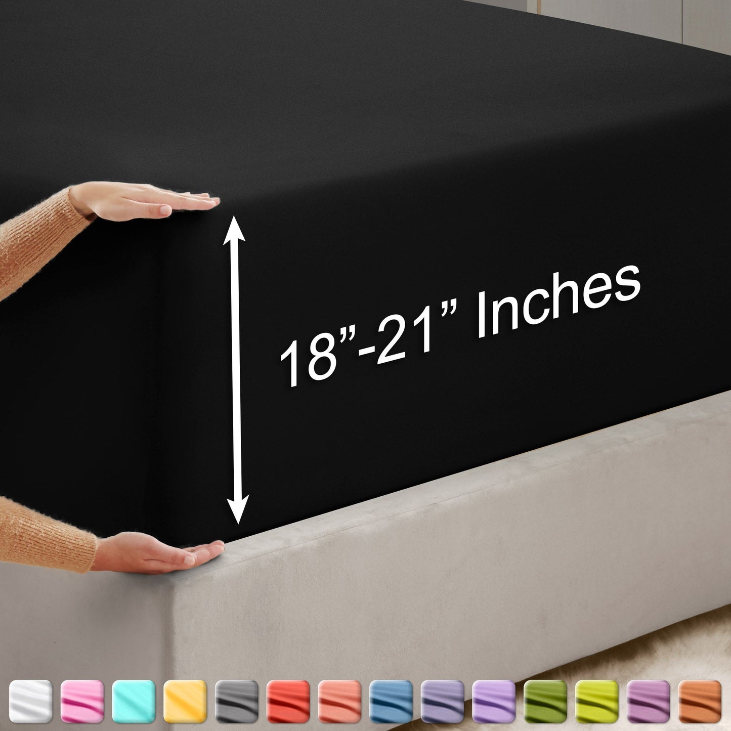 nestl Twin Fitted Sheet - Single Fitted Deep Pocket Sheet - Fits Mattress Perfectly - Soft Wrinkle Free Sheet - 1 Fitted Sheet Only