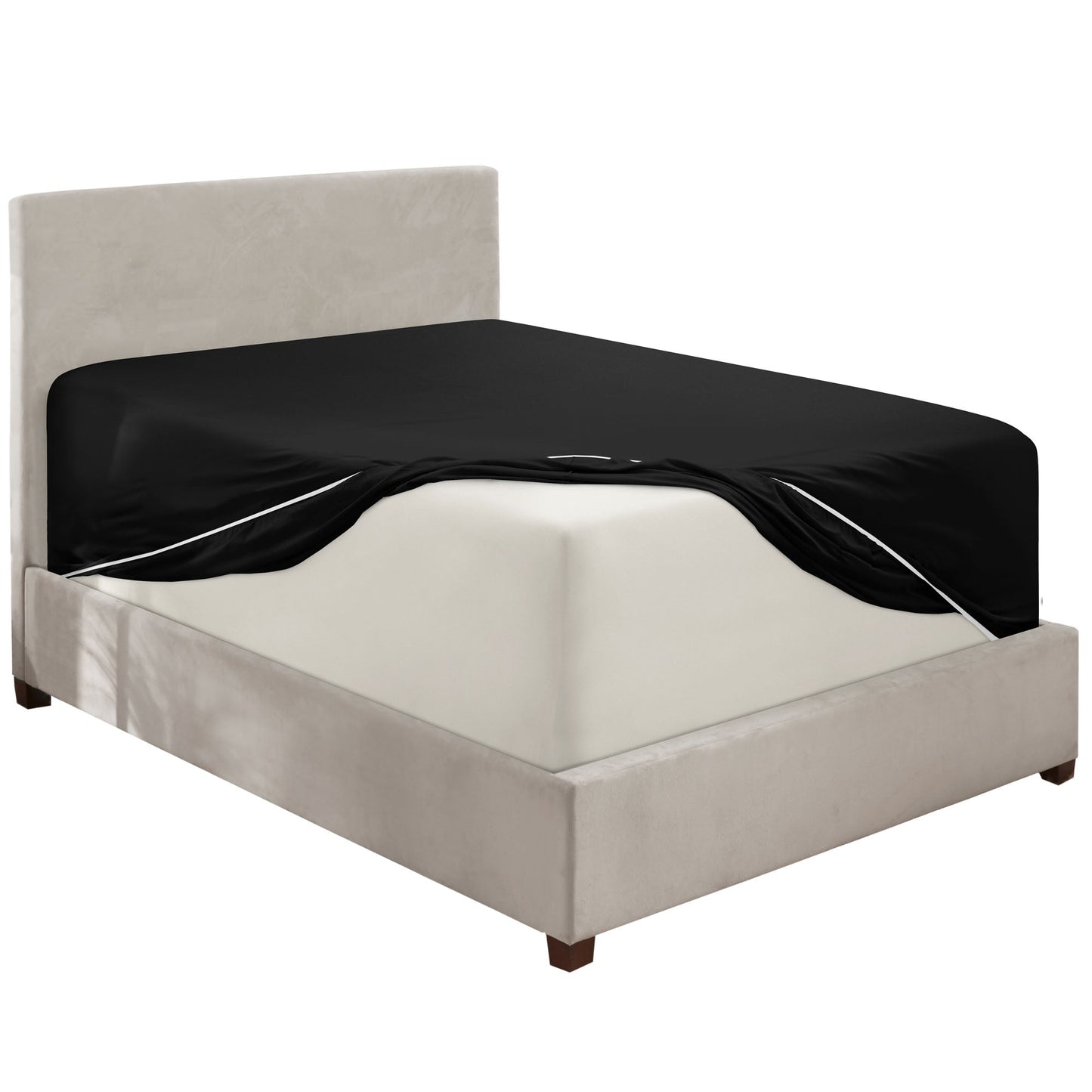 nestl Twin Fitted Sheet - Single Fitted Deep Pocket Sheet - Fits Mattress Perfectly - Soft Wrinkle Free Sheet - 1 Fitted Sheet Only